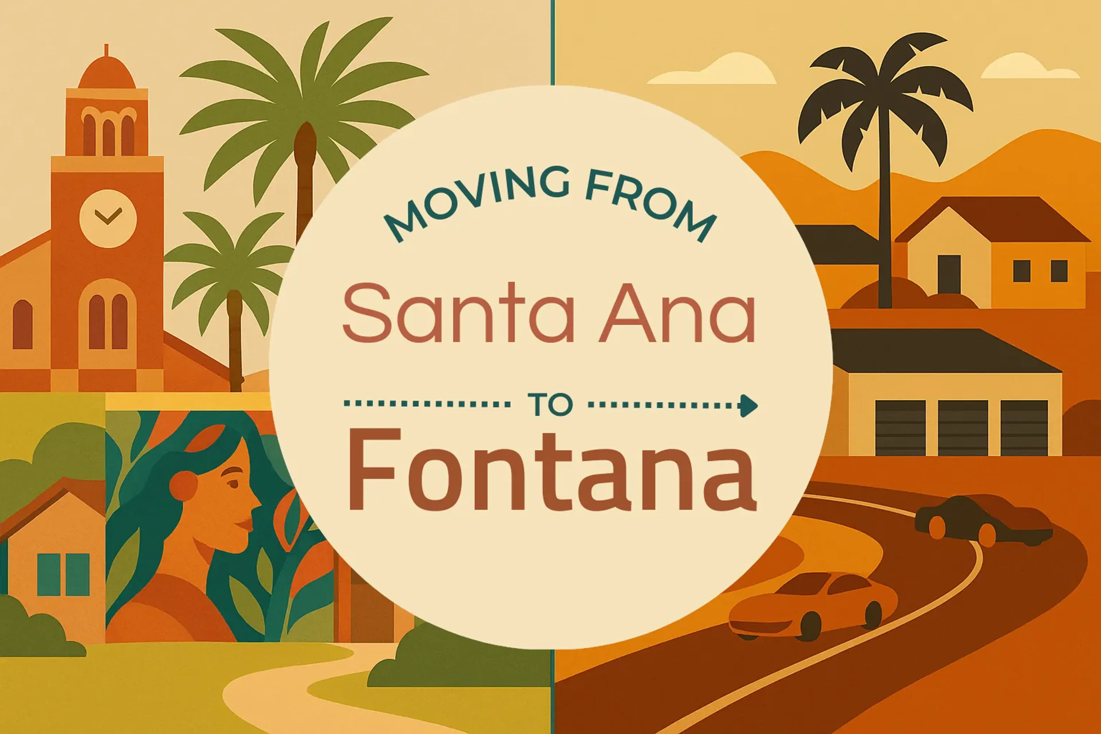 Side-by-side comparison of Santa Ana to Fontana moving companies