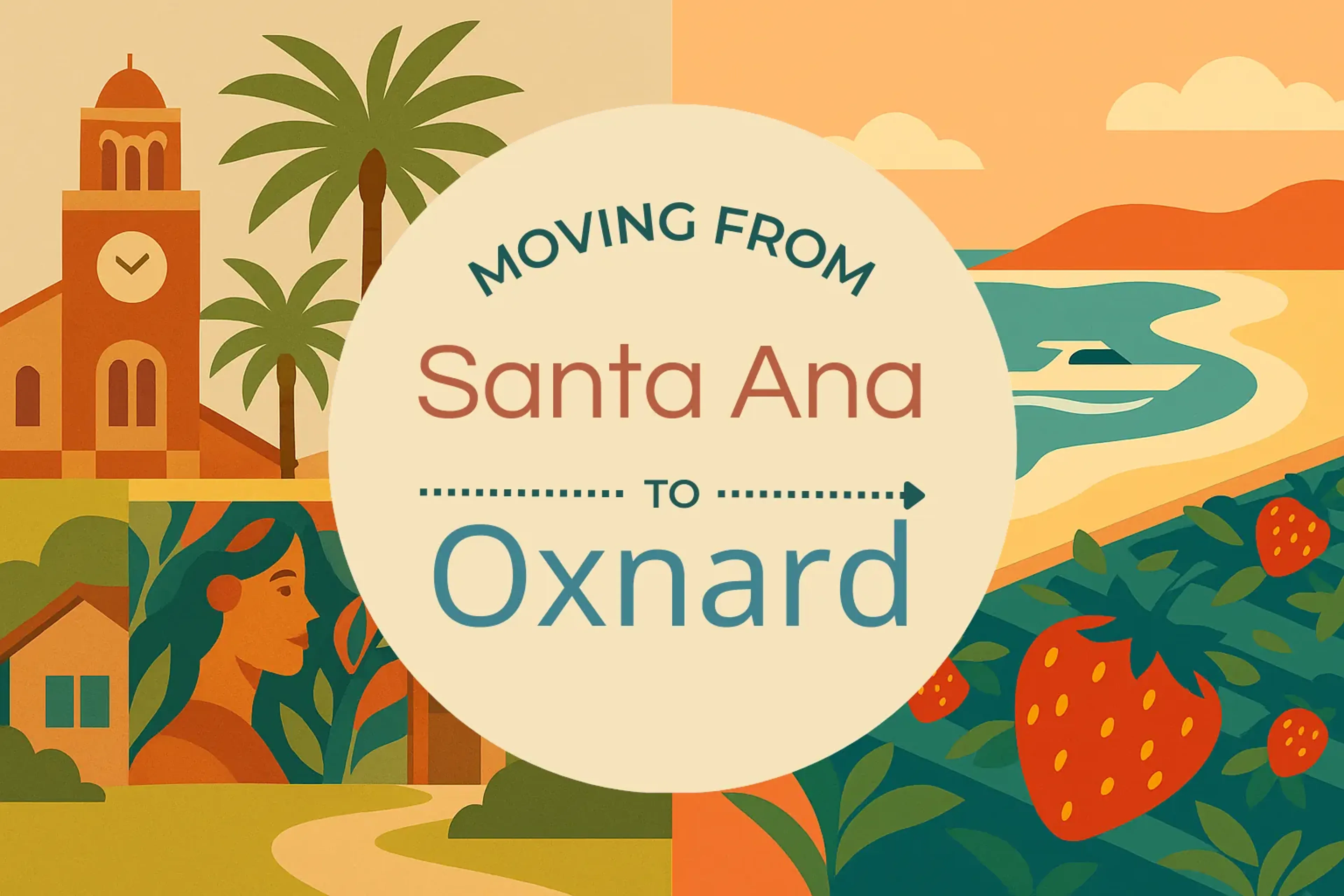 Side-by-side comparison of Santa Ana to Oxnard moving companies