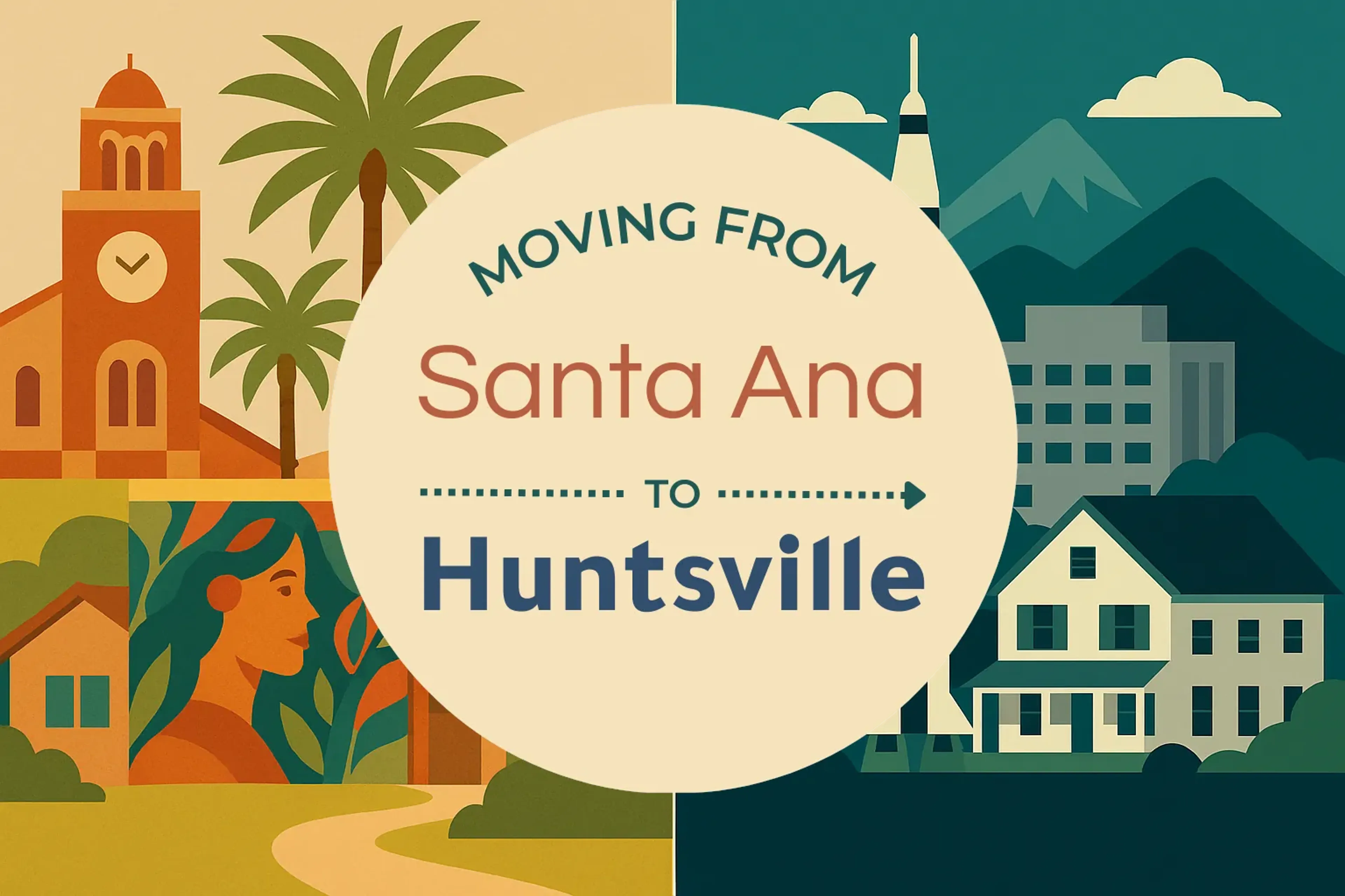 Side-by-side comparison of Santa Ana to Huntsville moving companies