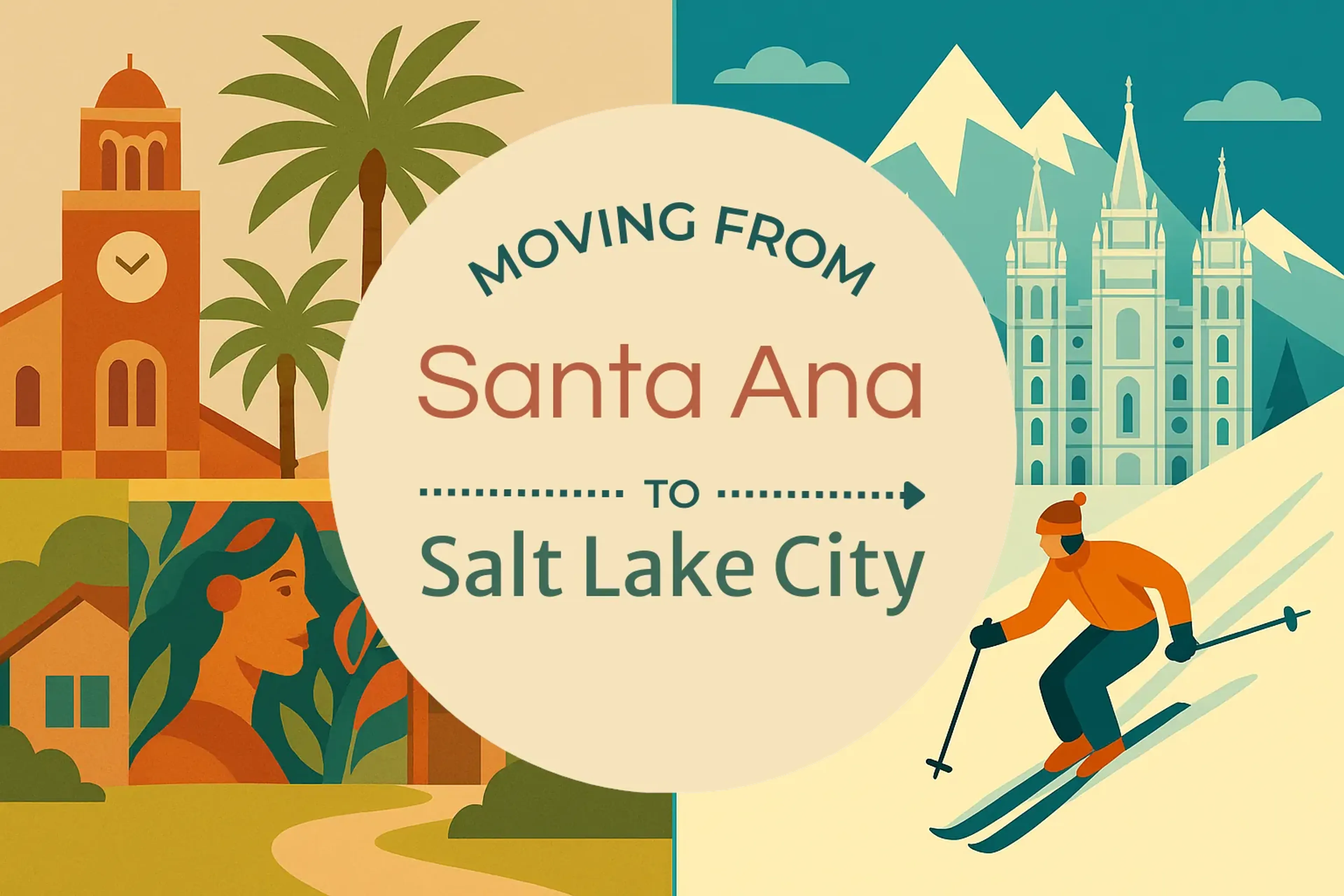 Side-by-side comparison of Santa Ana to Salt Lake City moving companies