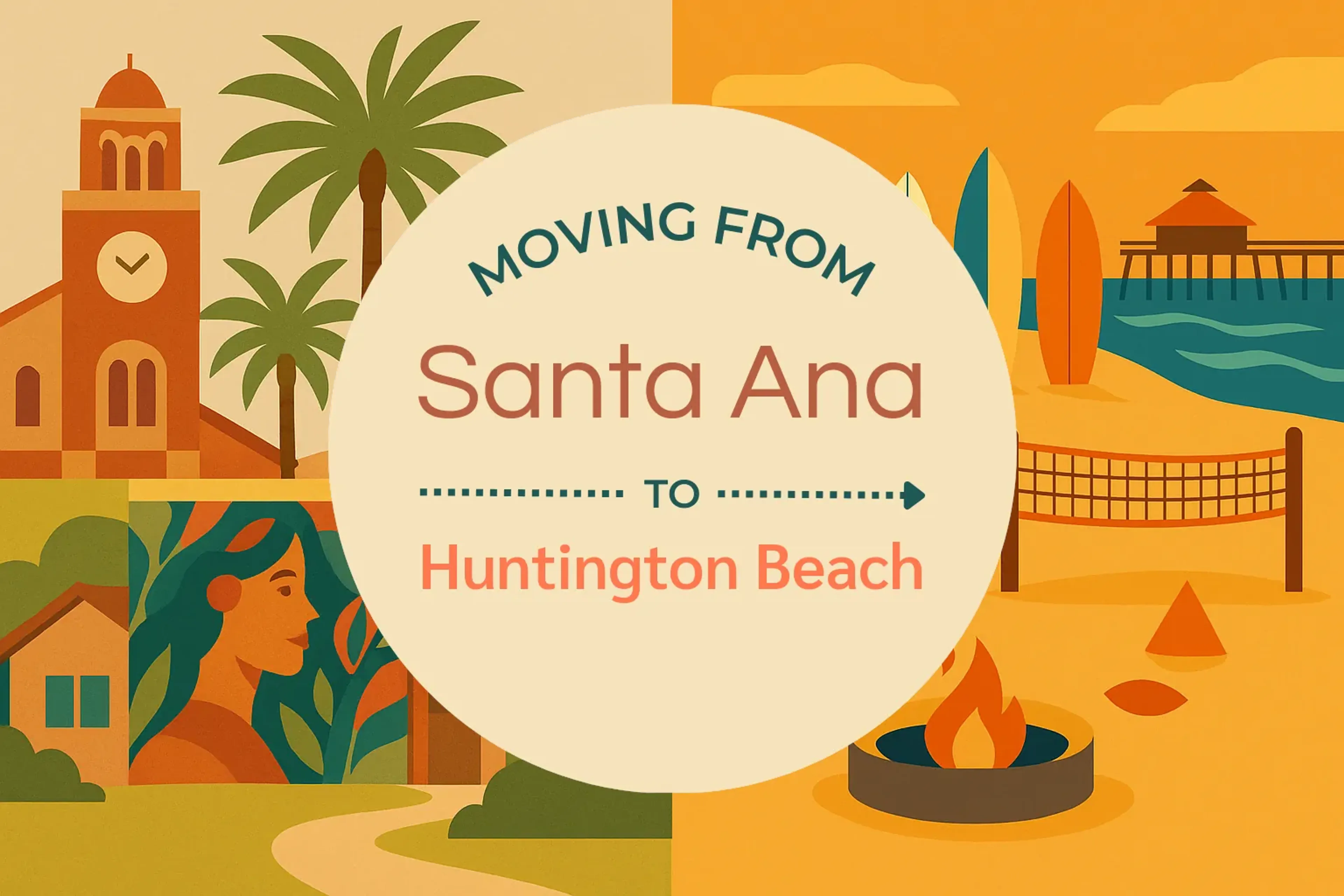 Side-by-side comparison of Santa Ana to Huntington Beach moving companies
