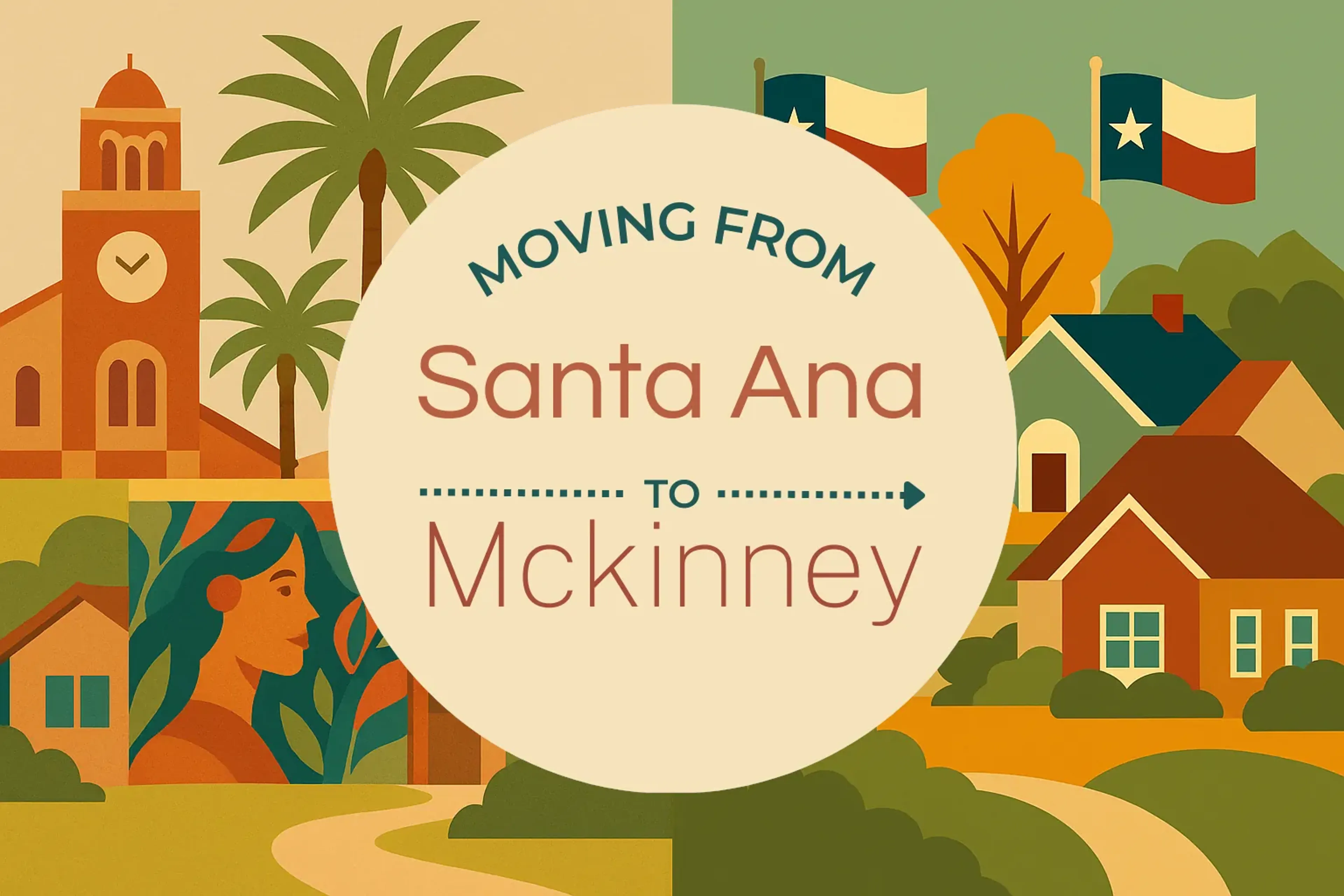Side-by-side comparison of Santa Ana to Mckinney moving companies