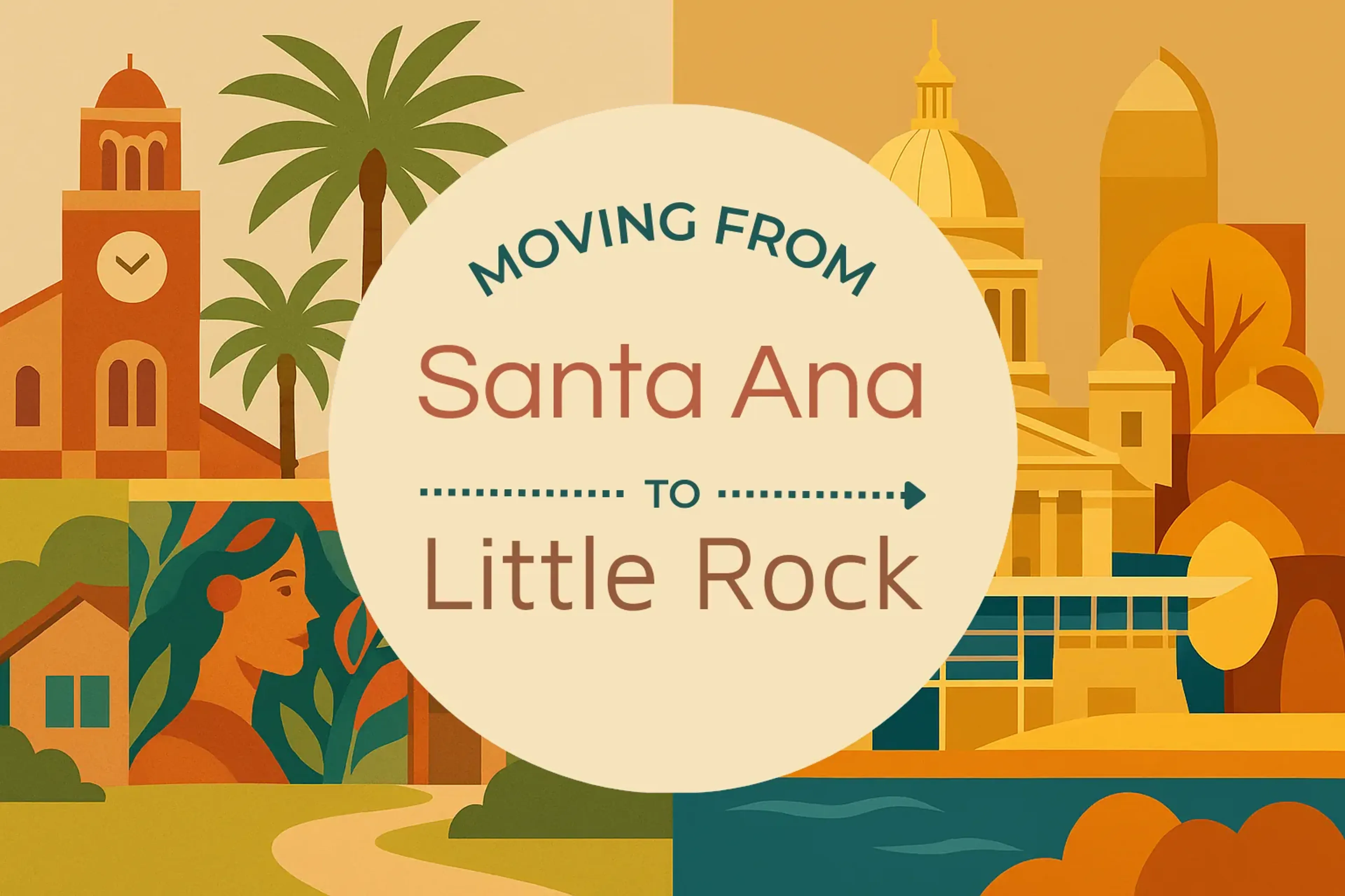 Side-by-side comparison of Santa Ana to Little Rock moving companies
