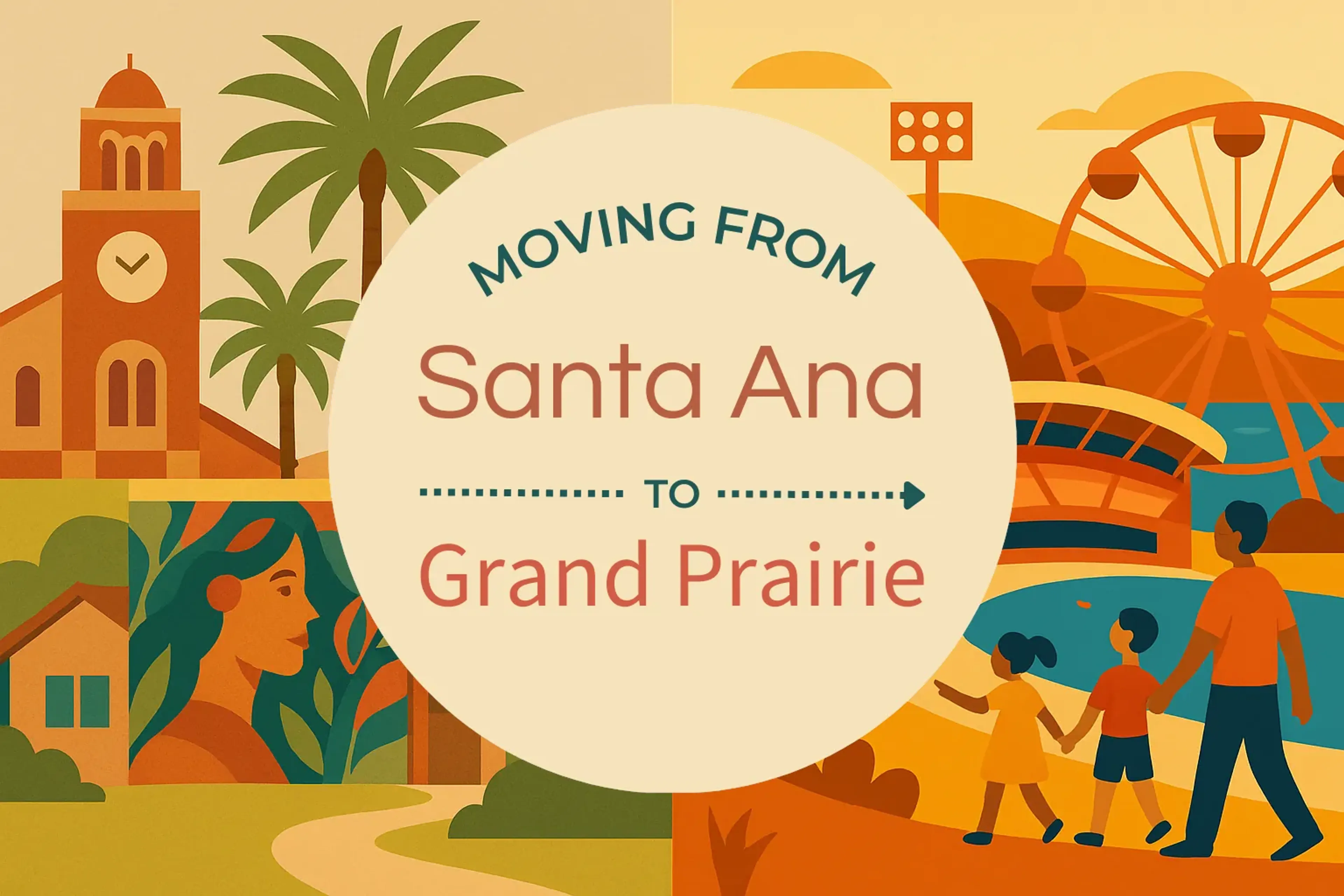 Side-by-side comparison of Santa Ana to Grand Prairie moving companies