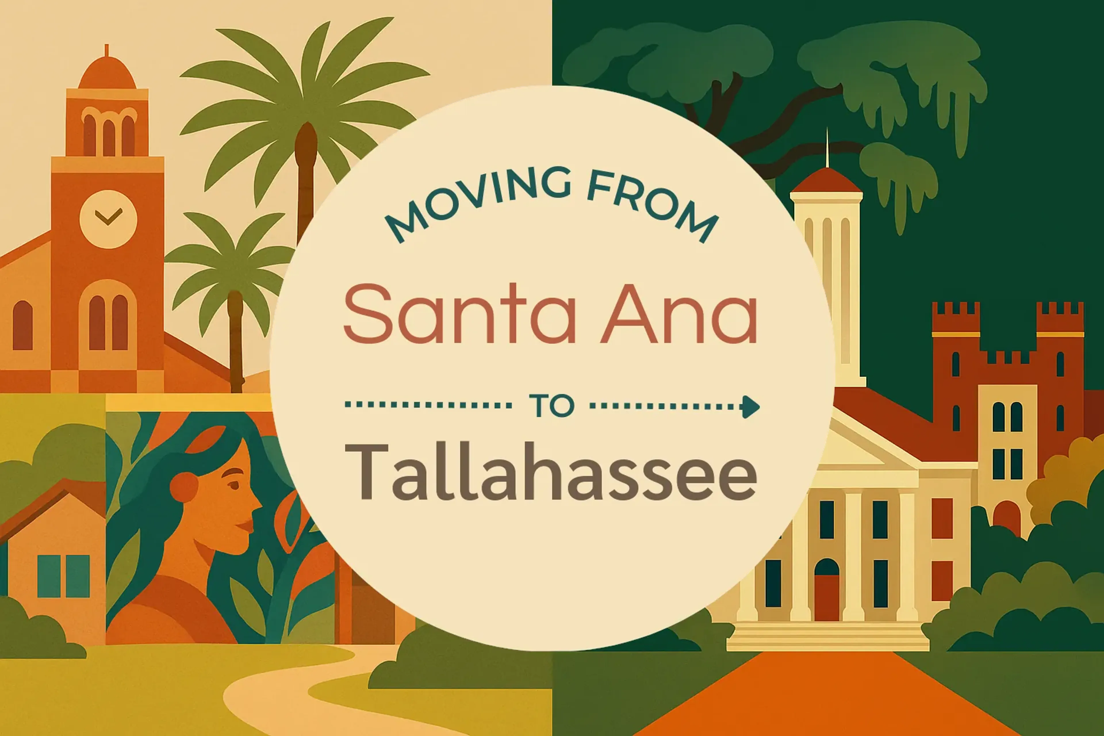 Side-by-side comparison of Santa Ana to Tallahassee moving companies