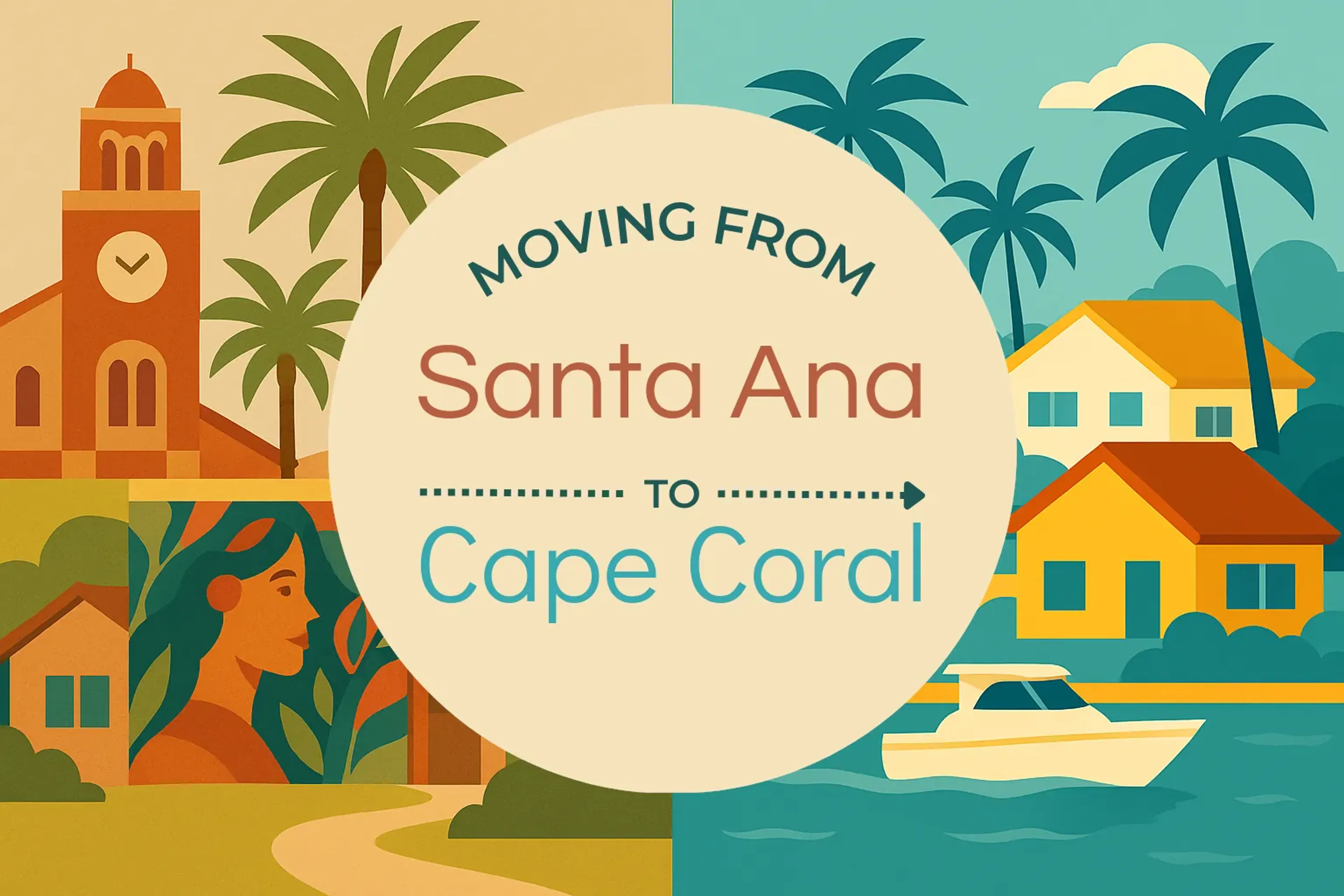 Side-by-side comparison of Santa Ana to Cape Coral moving companies