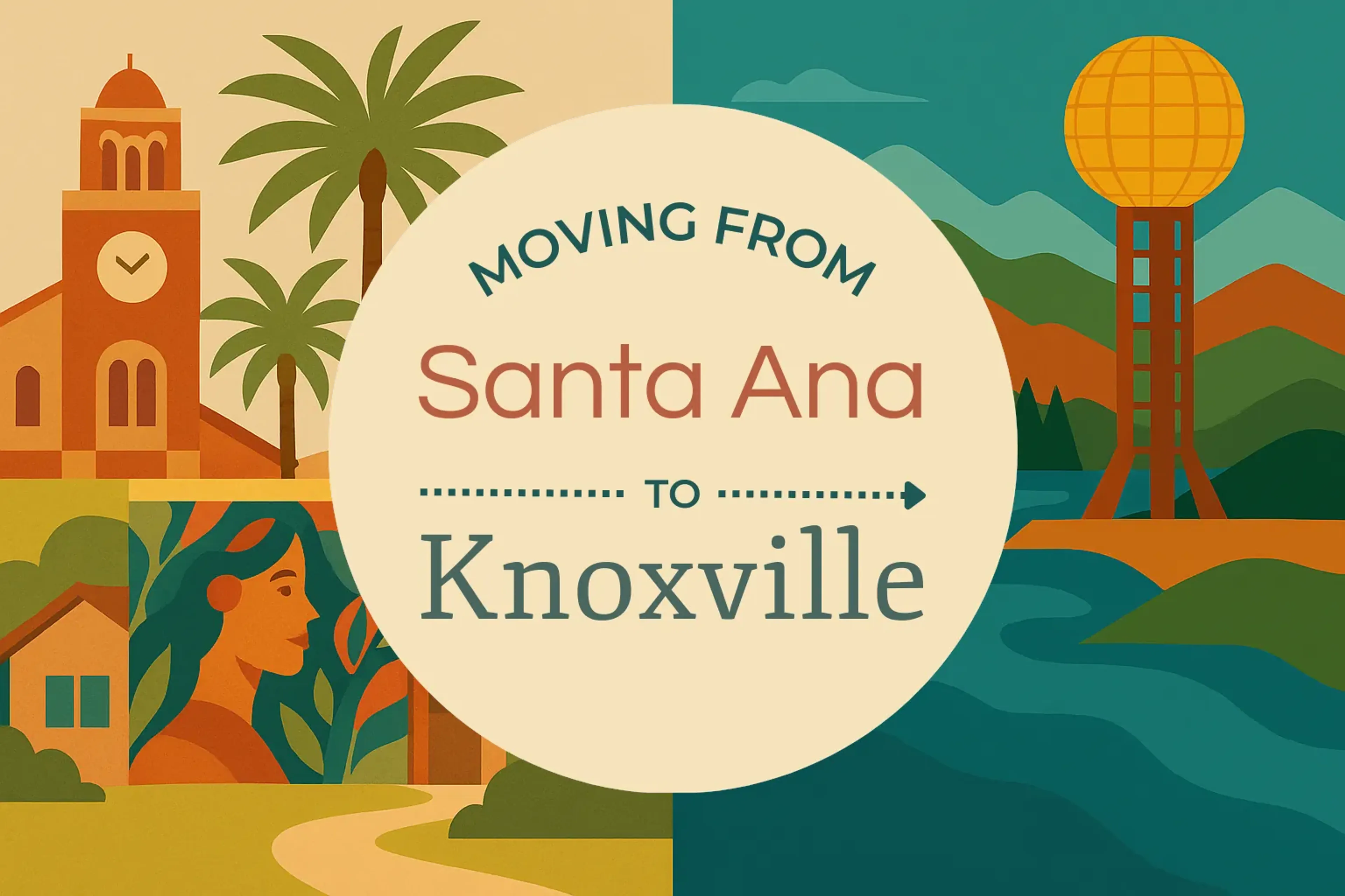 Side-by-side comparison of Santa Ana to Knoxville moving companies