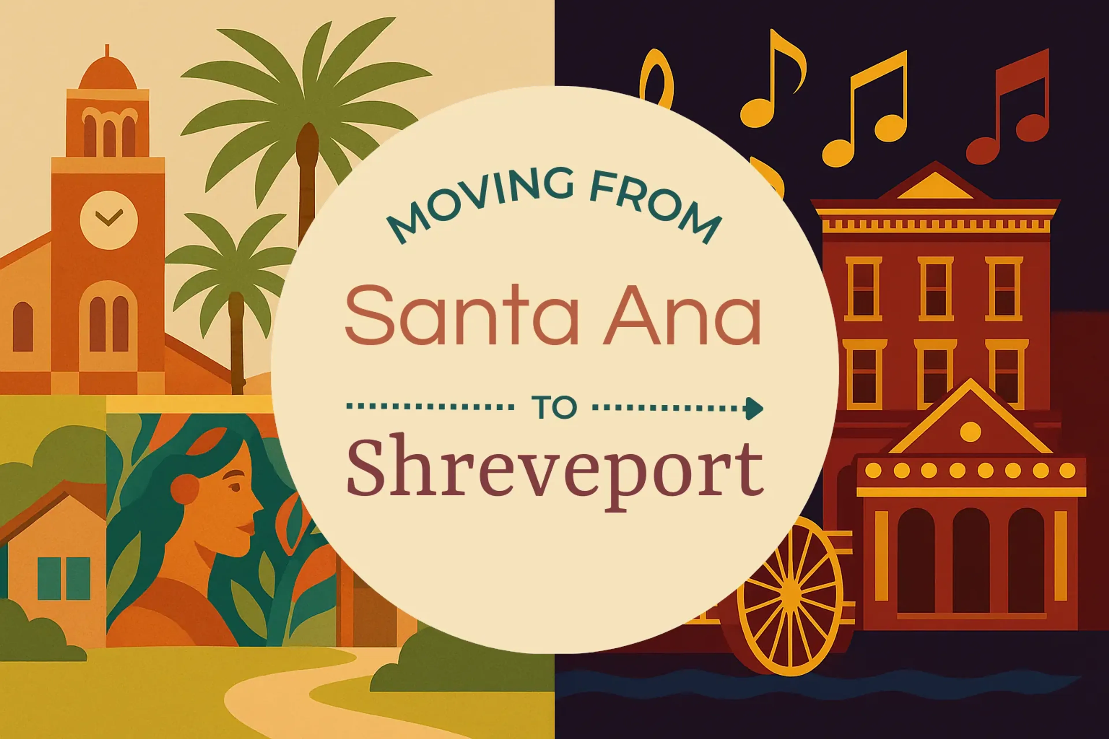 Side-by-side comparison of Santa Ana to Shreveport moving companies