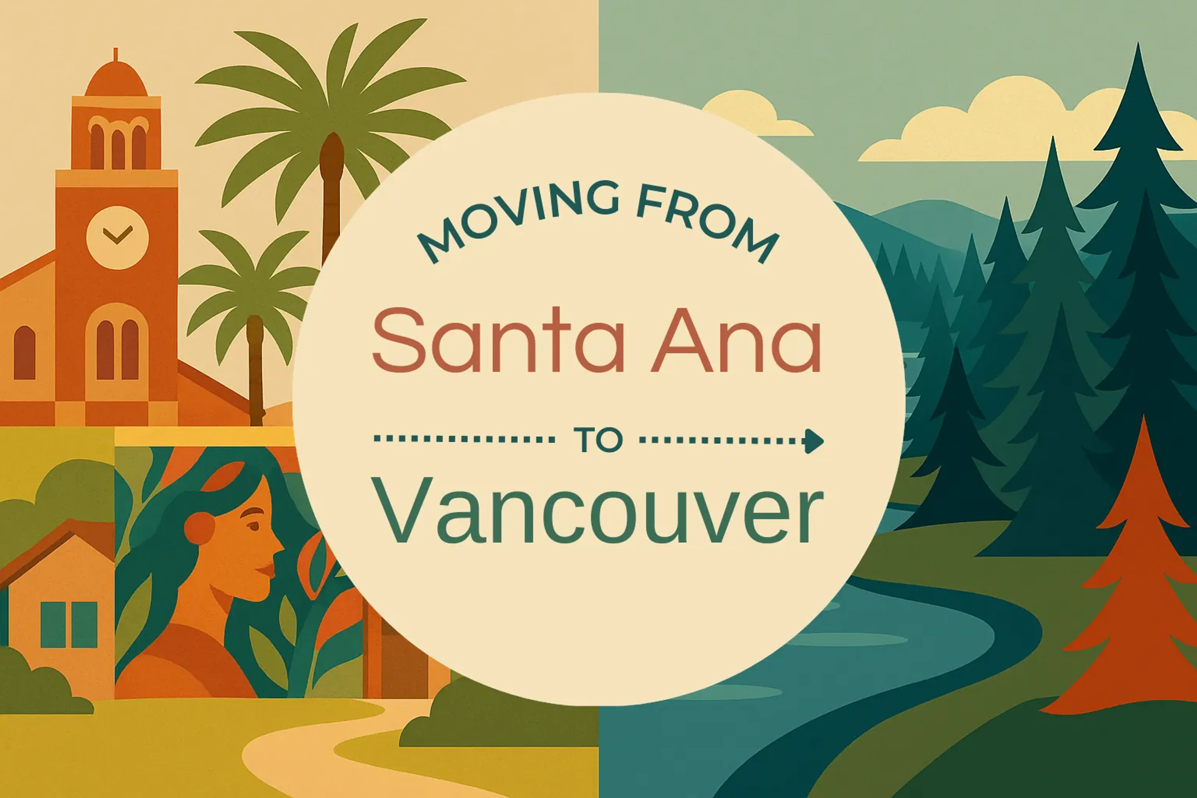 Side-by-side comparison of Santa Ana to Vancouver moving companies