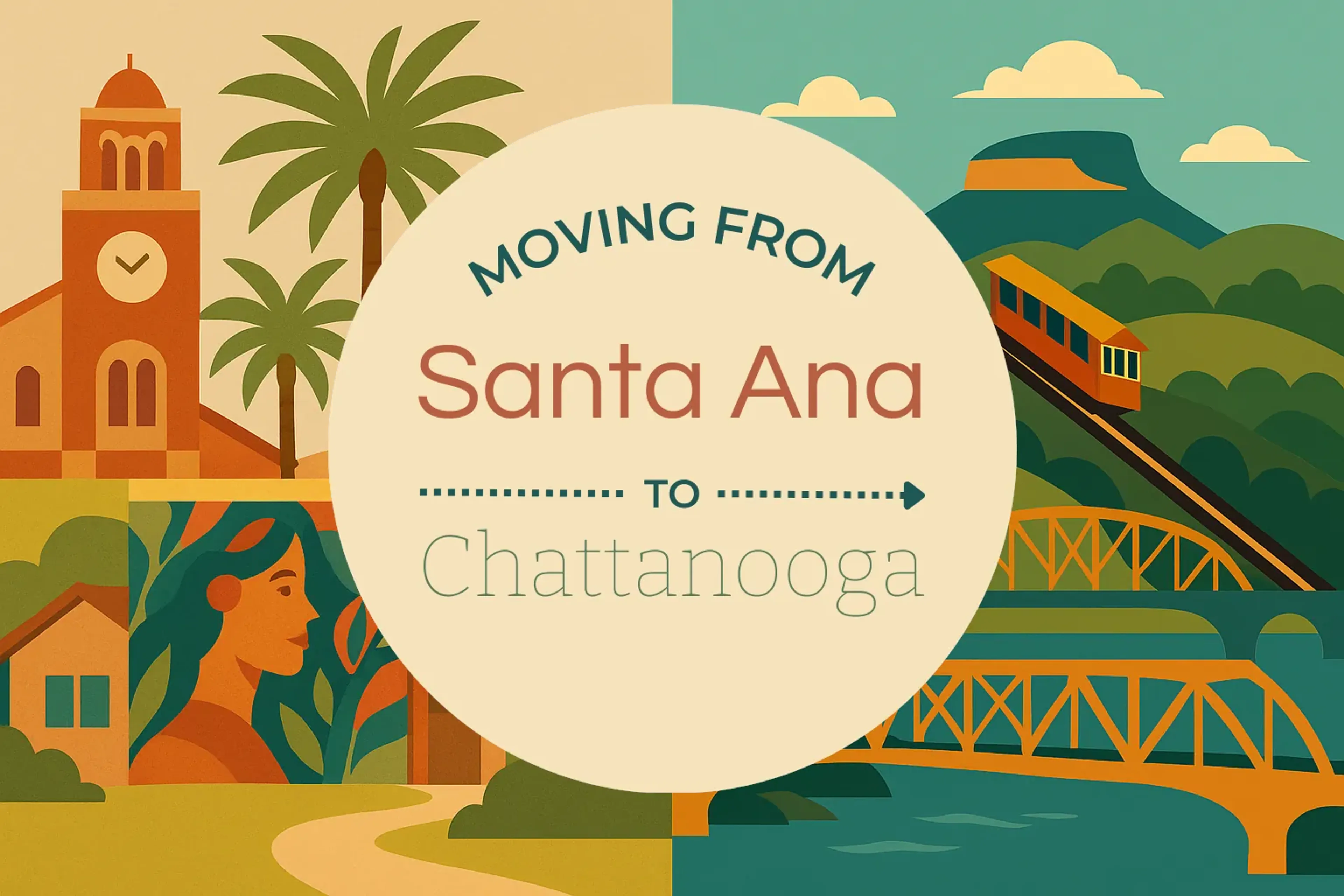 Side-by-side comparison of Santa Ana to Chattanooga moving companies