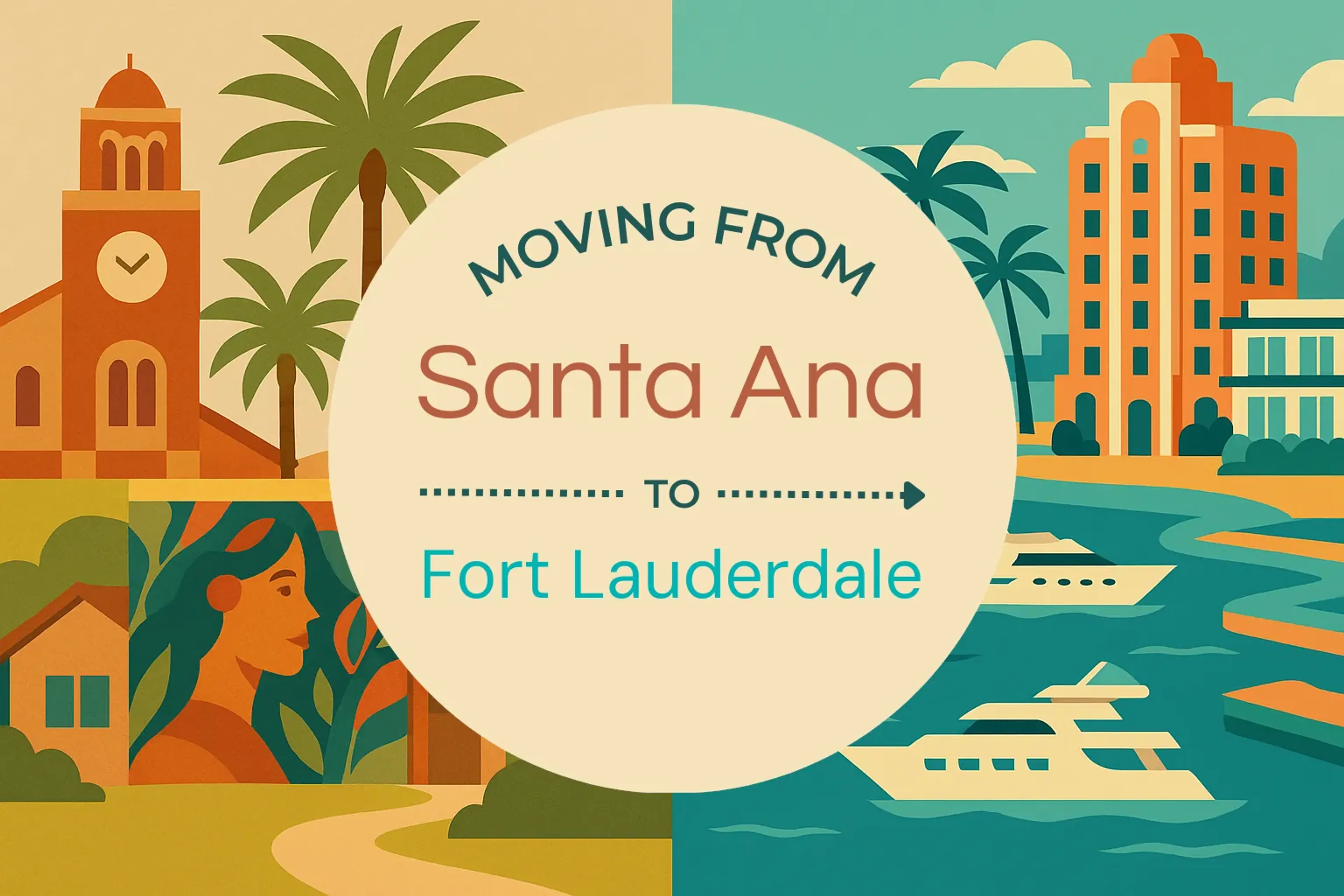 Side-by-side comparison of Santa Ana to Fort Lauderdale moving companies