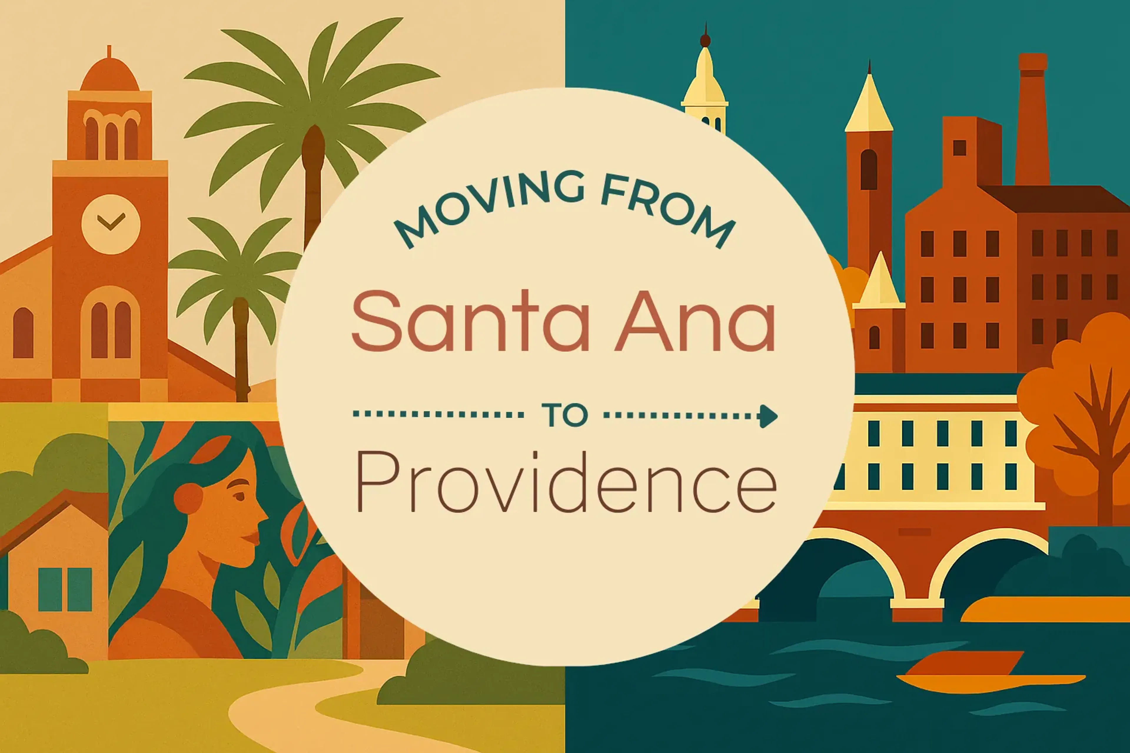 Side-by-side comparison of Santa Ana to Providence moving companies