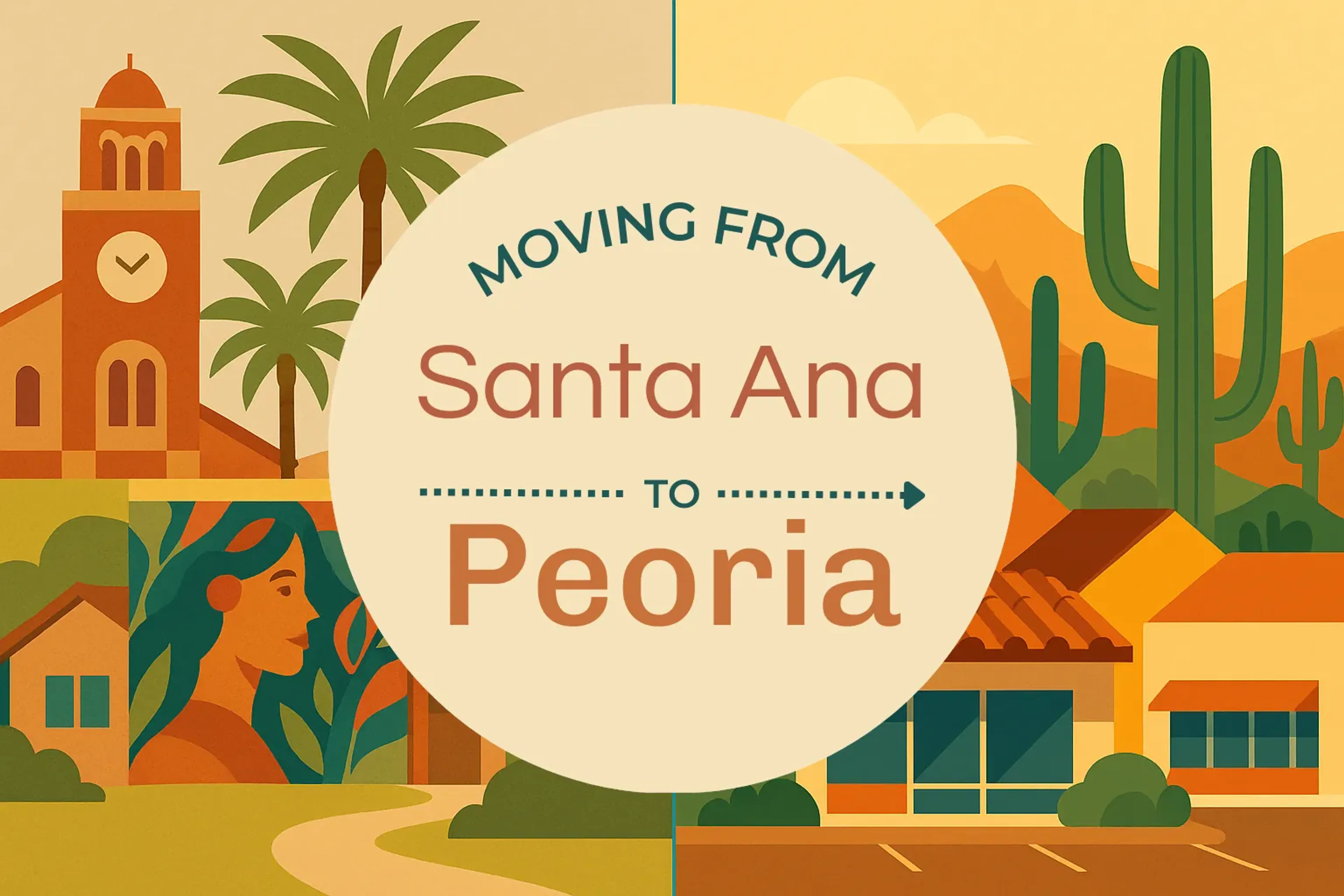Side-by-side comparison of Santa Ana to Peoria moving companies