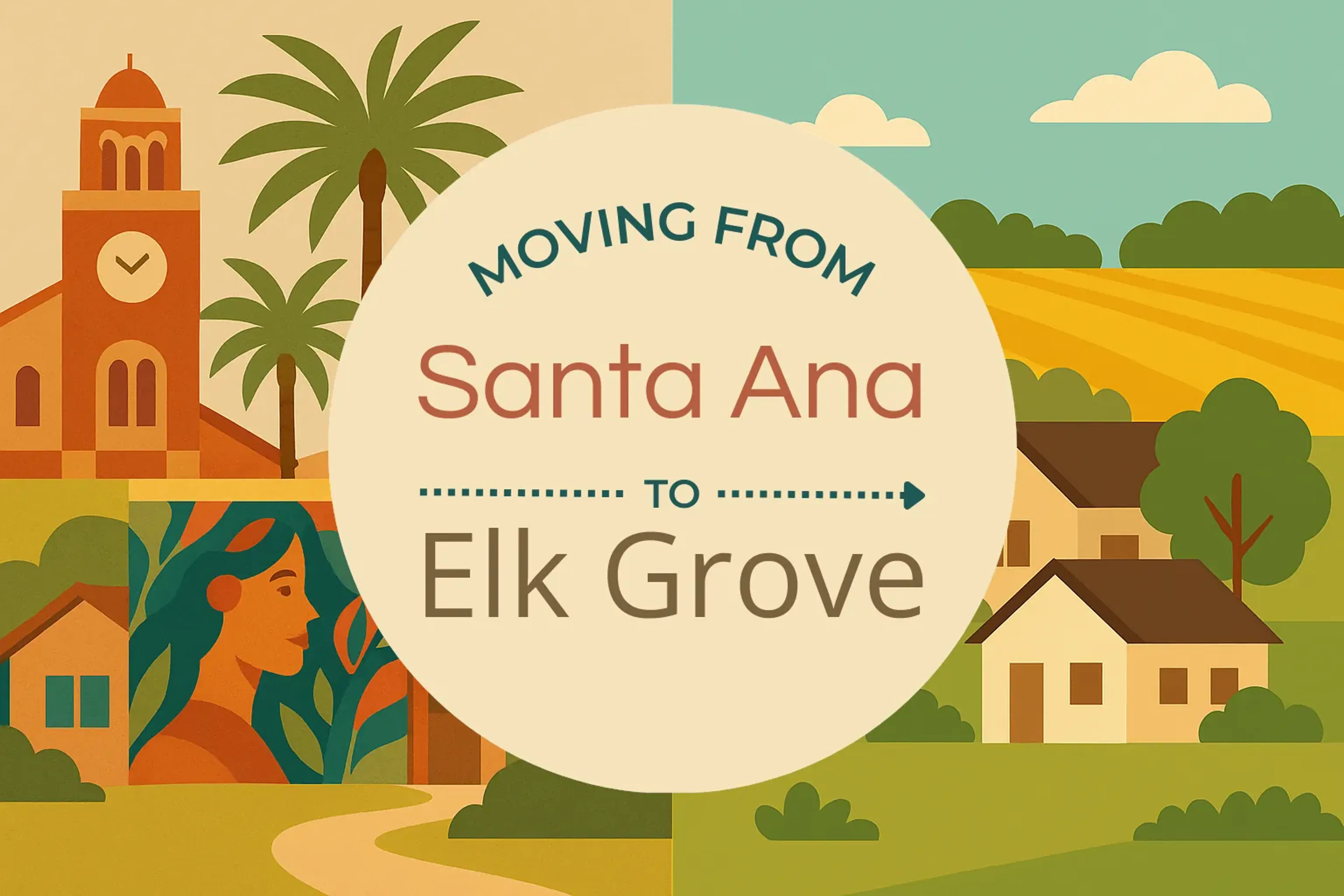Side-by-side comparison of Santa Ana to Elk Grove moving companies