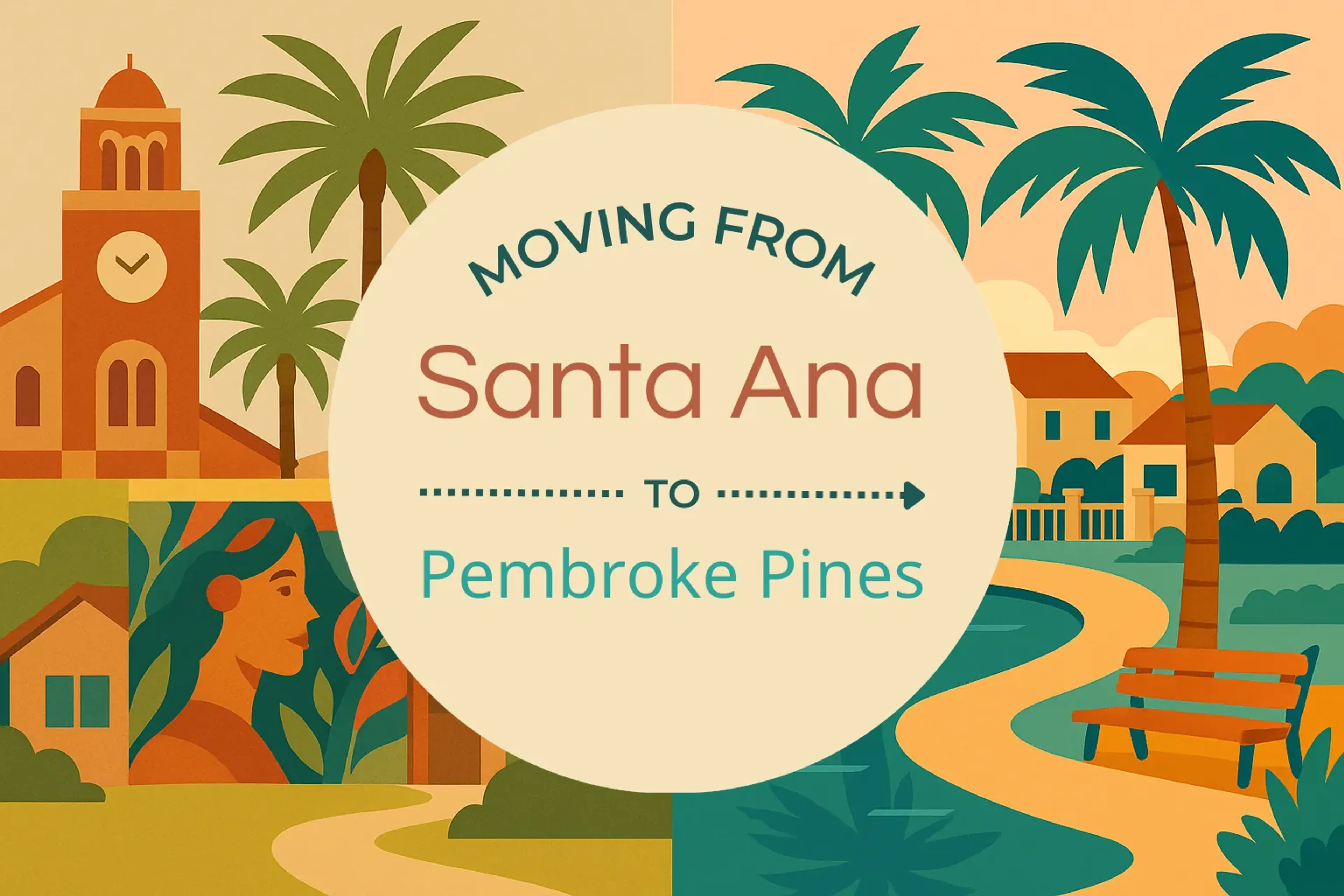 Side-by-side comparison of Santa Ana to Pembroke Pines moving companies