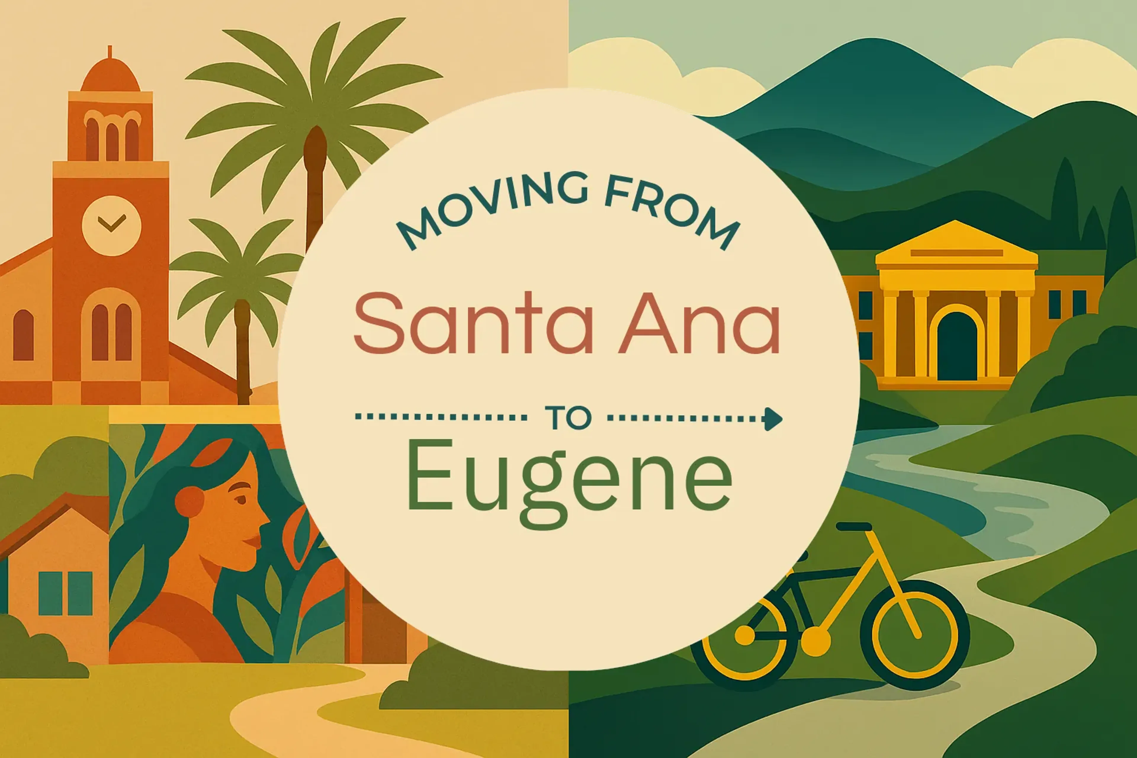 Side-by-side comparison of Santa Ana to Eugene moving companies