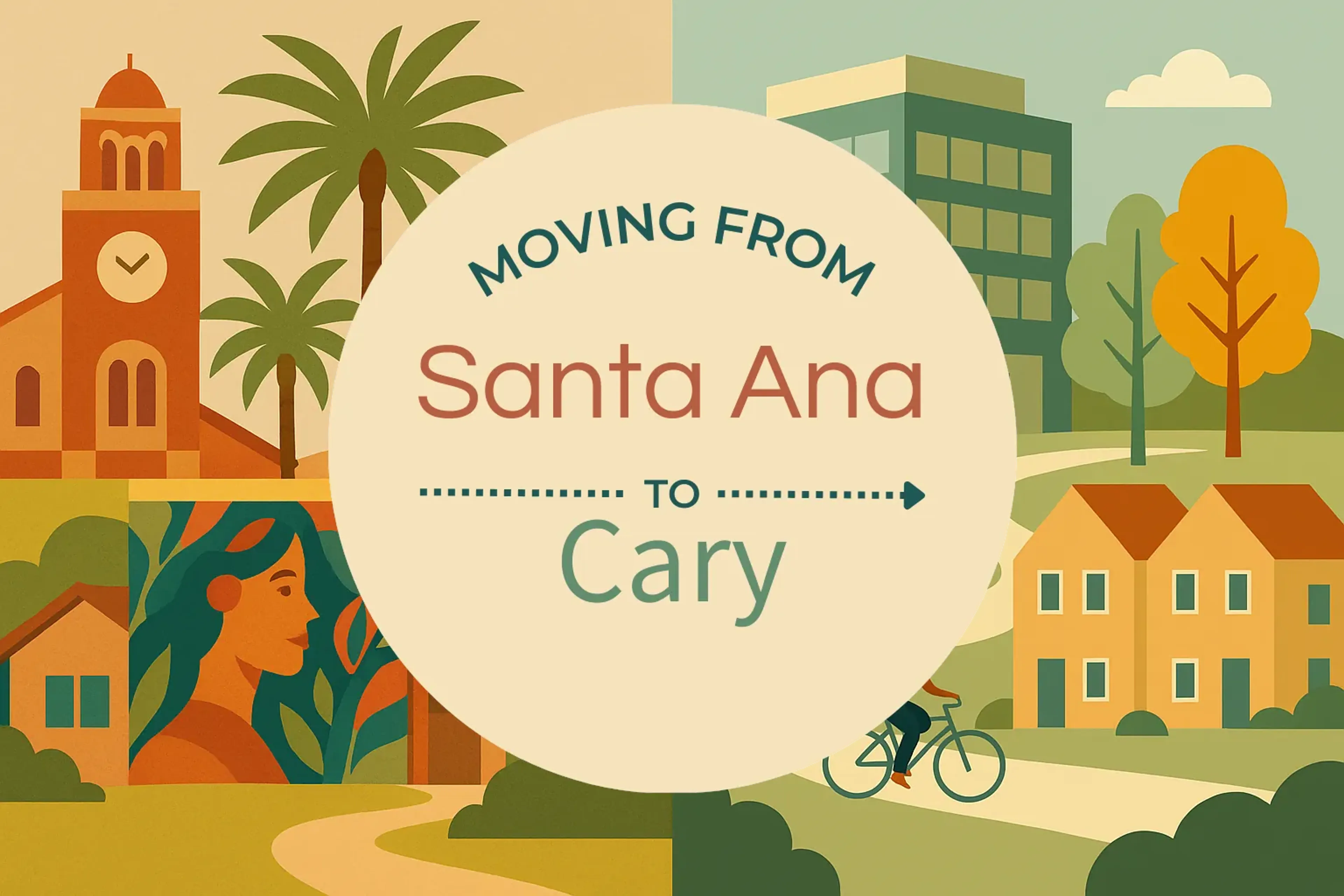Side-by-side comparison of Santa Ana to Cary moving companies