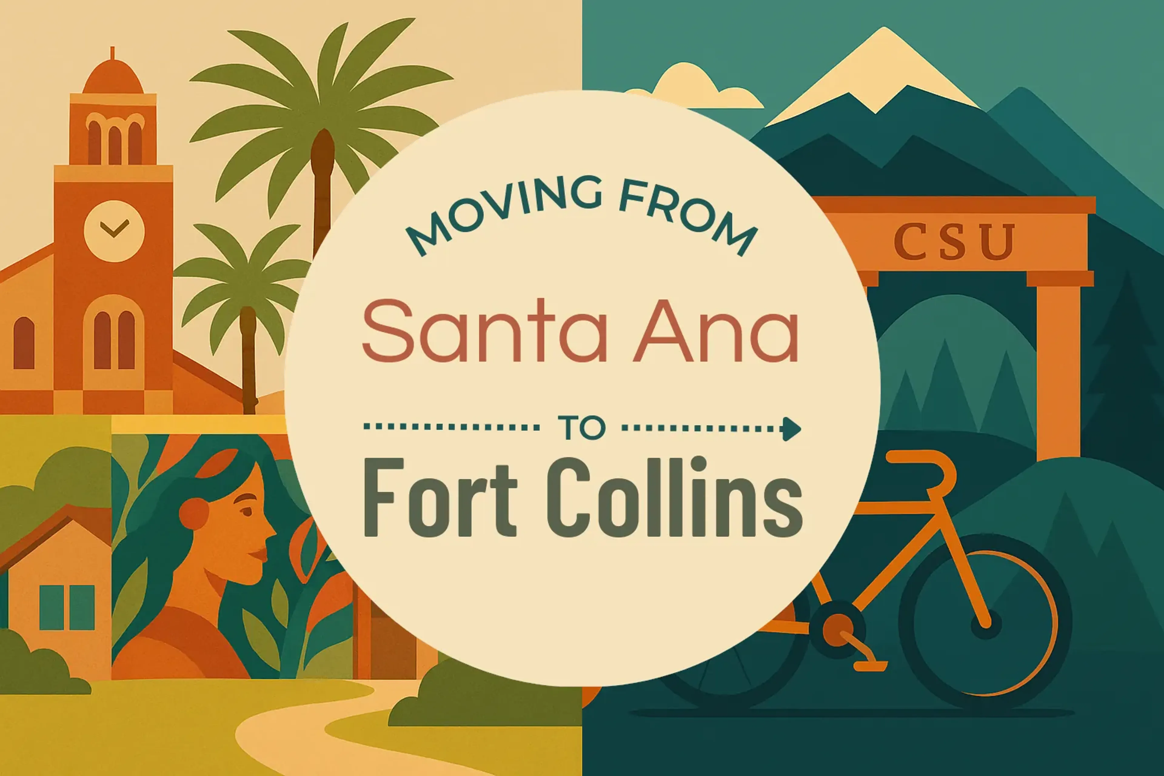 Side-by-side comparison of Santa Ana to Fort Collins moving companies