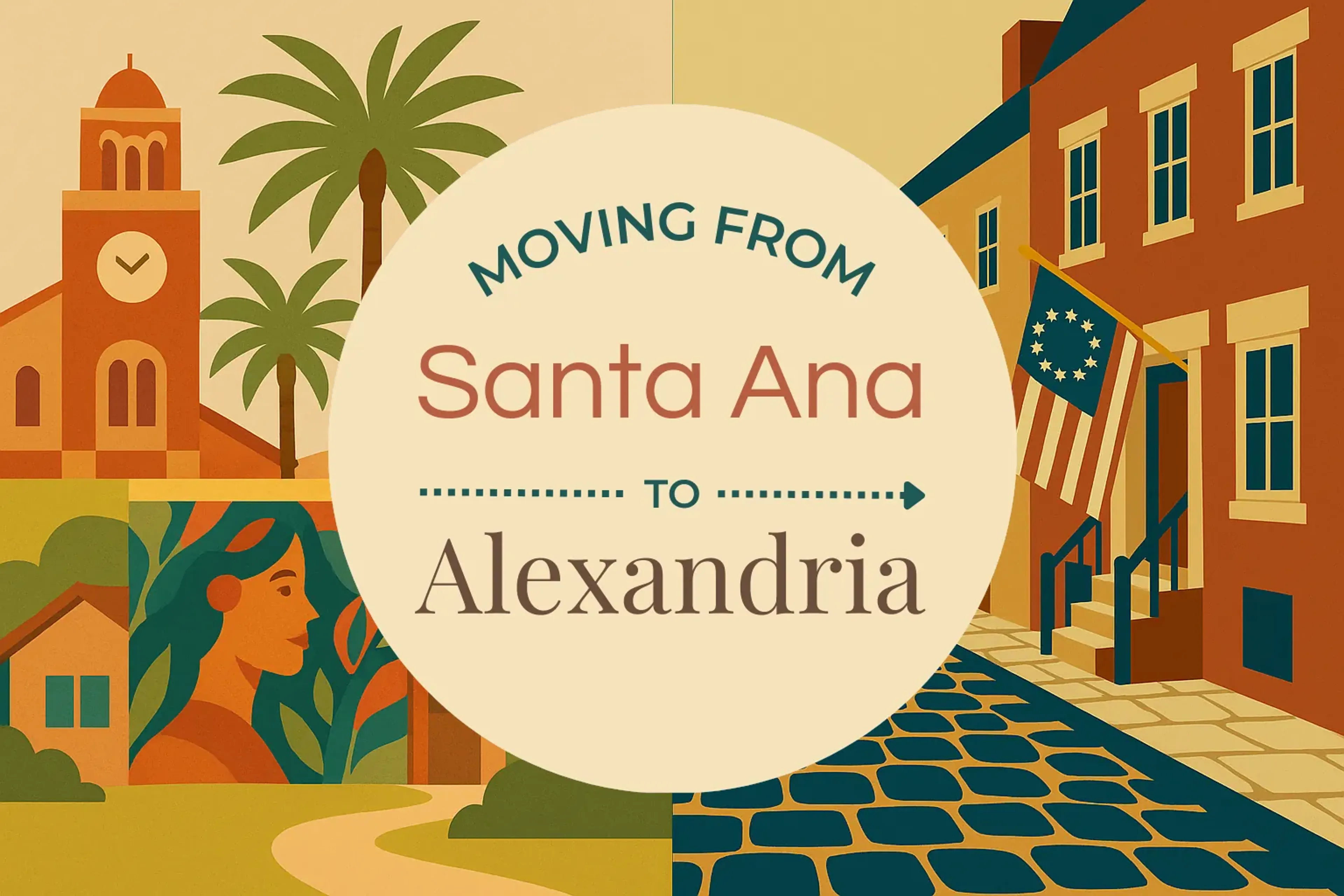Side-by-side comparison of Santa Ana to Alexandria moving companies