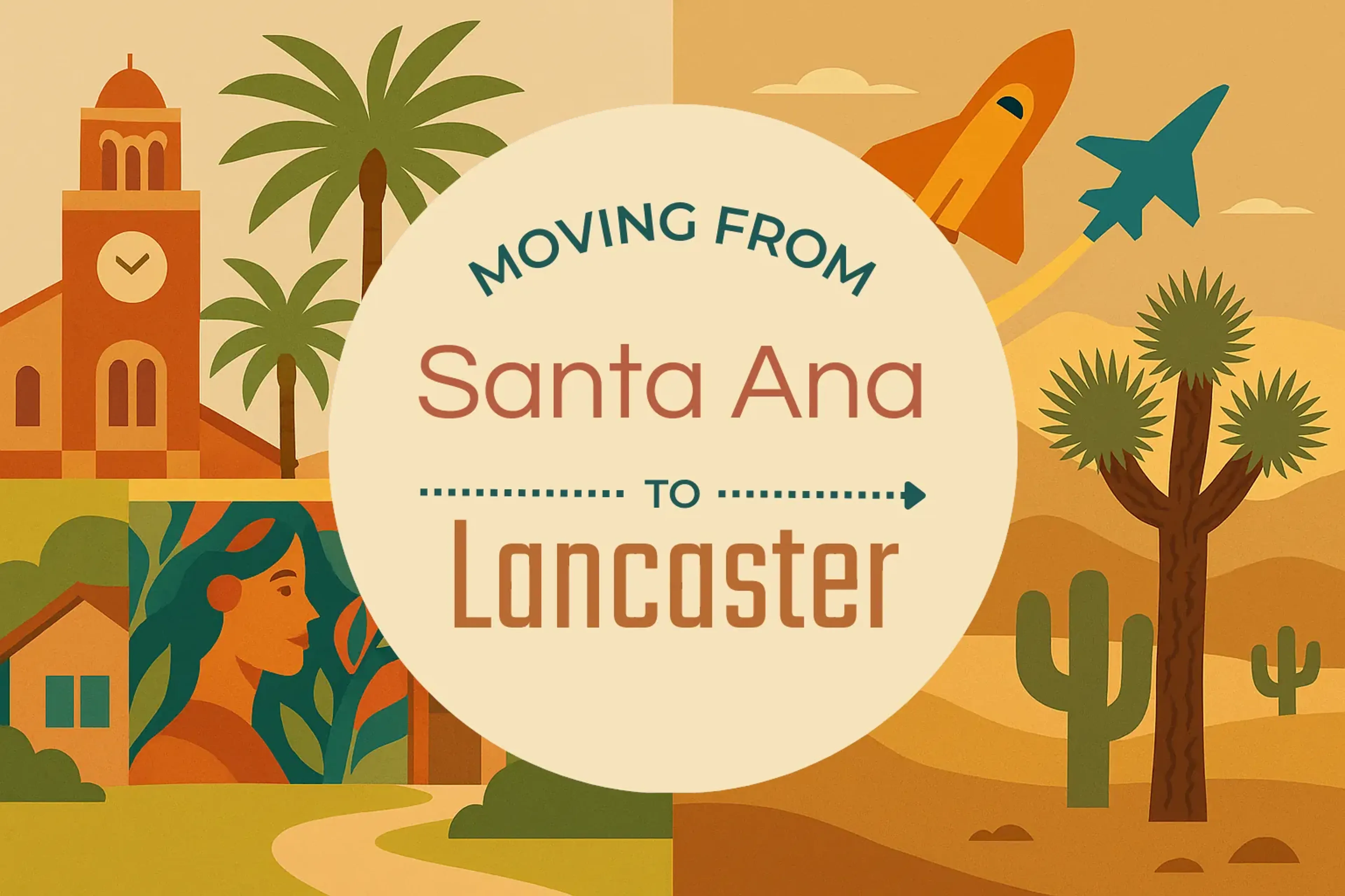 Side-by-side comparison of Santa Ana to Lancaster moving companies