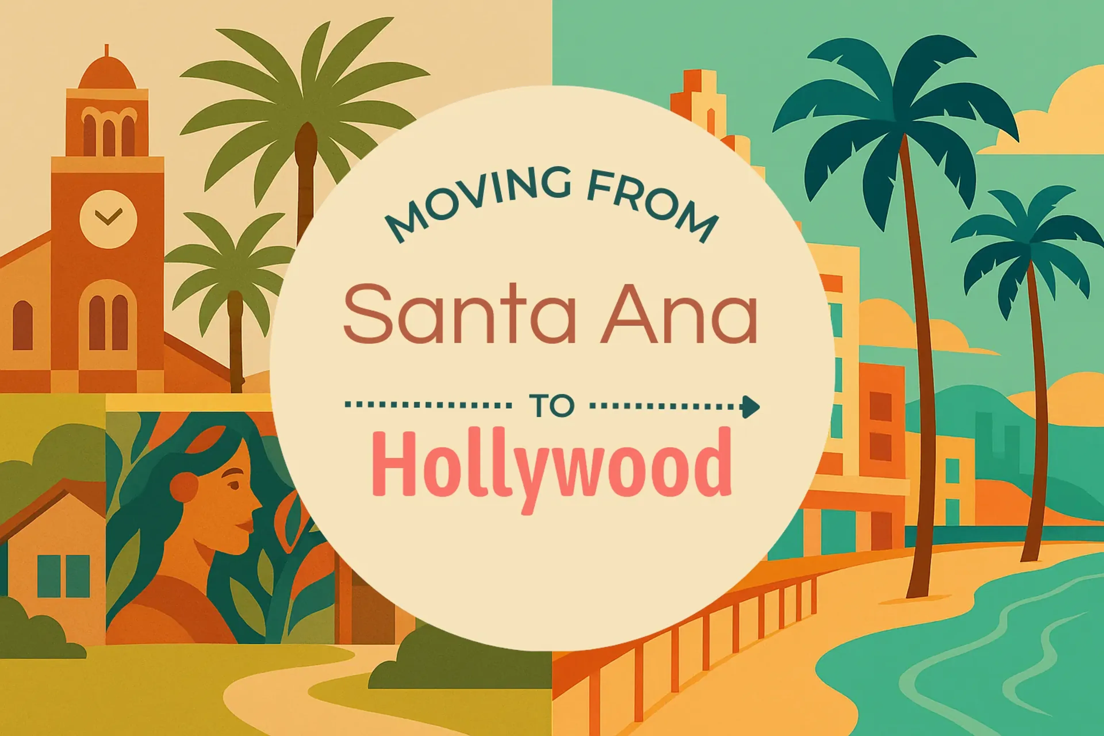 Side-by-side comparison of Santa Ana to Hollywood moving companies
