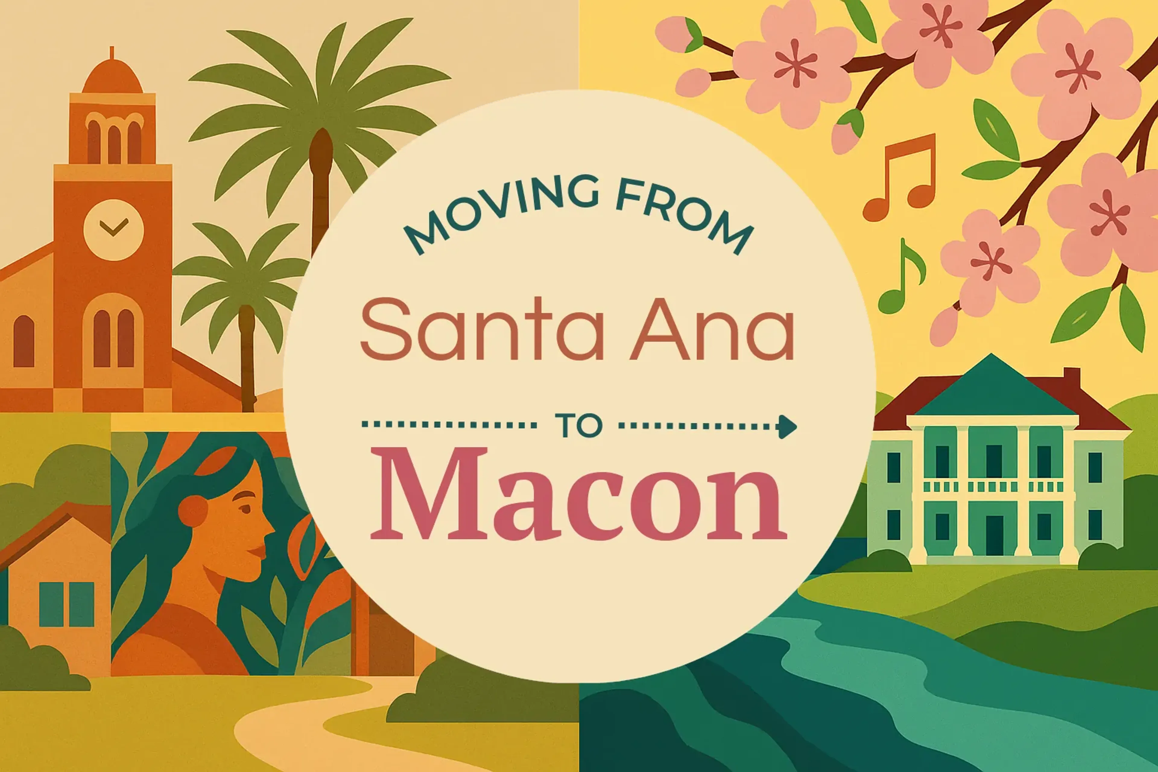 Side-by-side comparison of Santa Ana to Macon moving companies