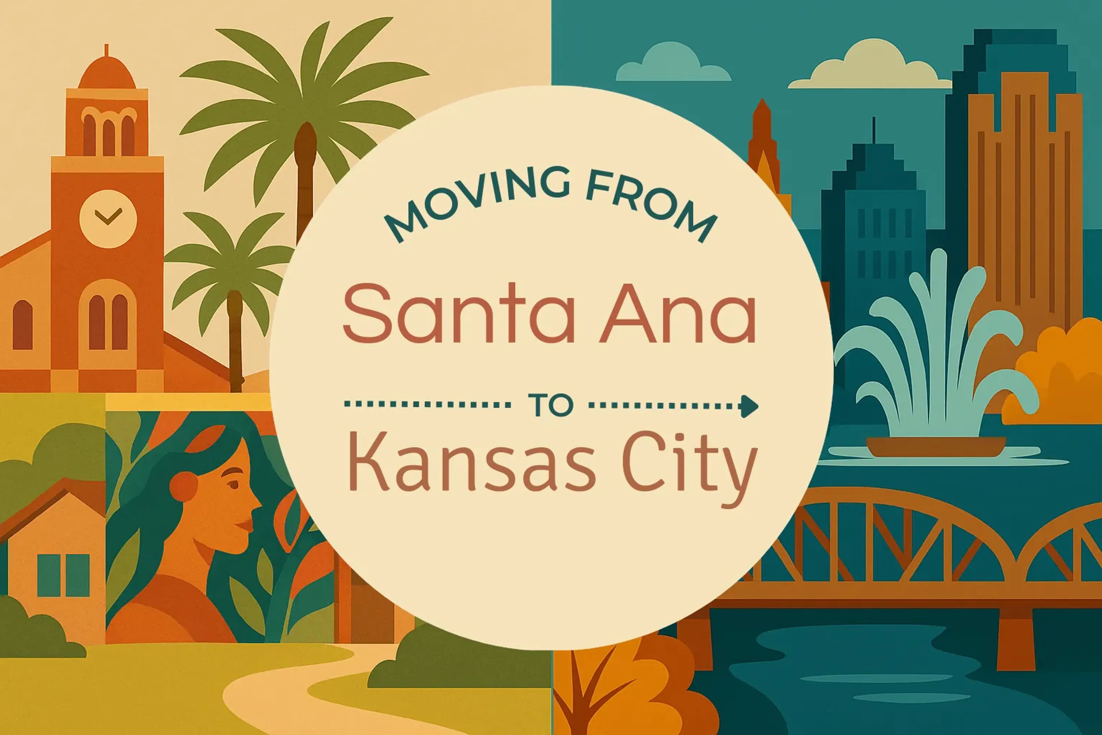 Side-by-side comparison of Santa Ana to Kansas City moving companies