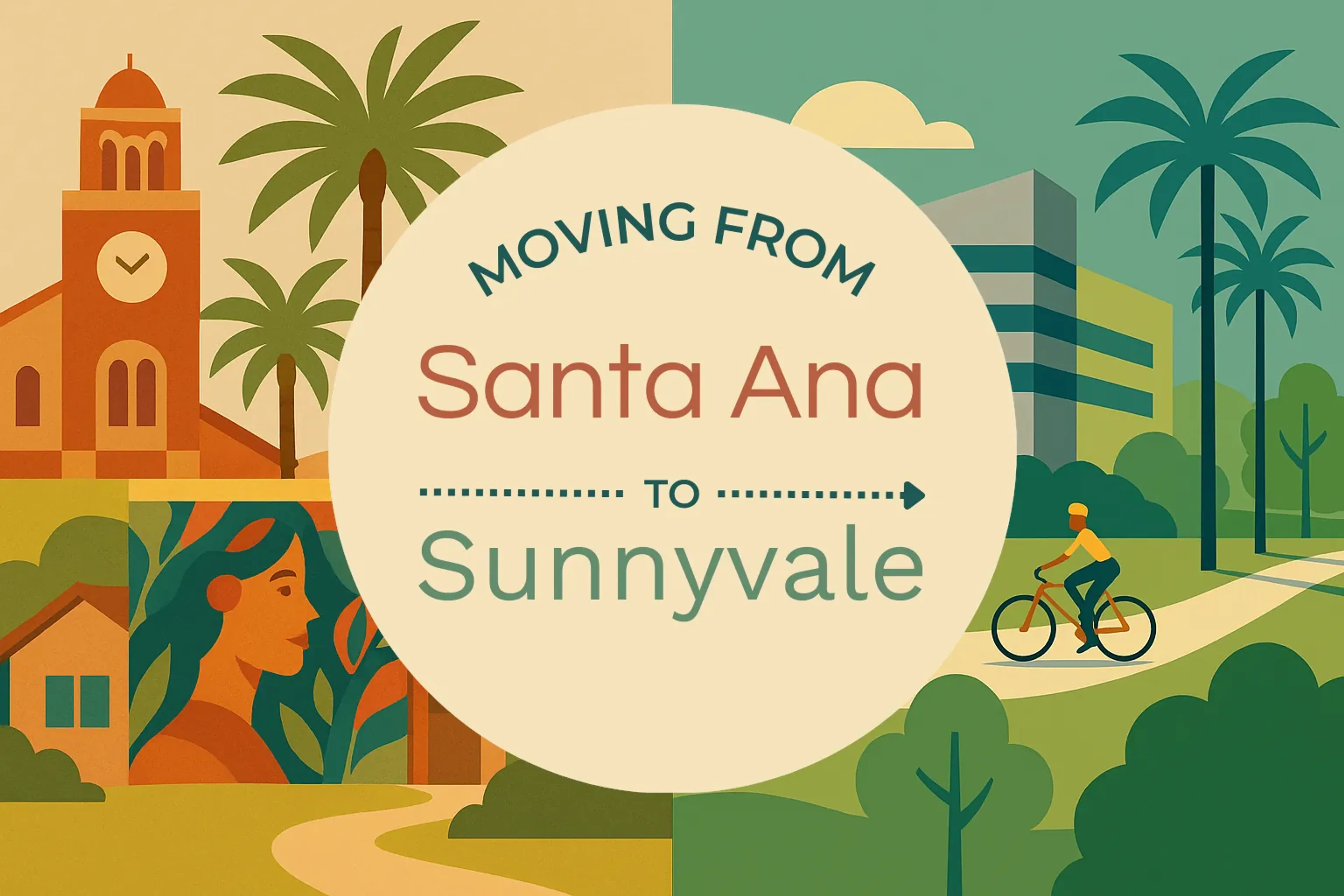 Side-by-side comparison of Santa Ana to Sunnyvale moving companies