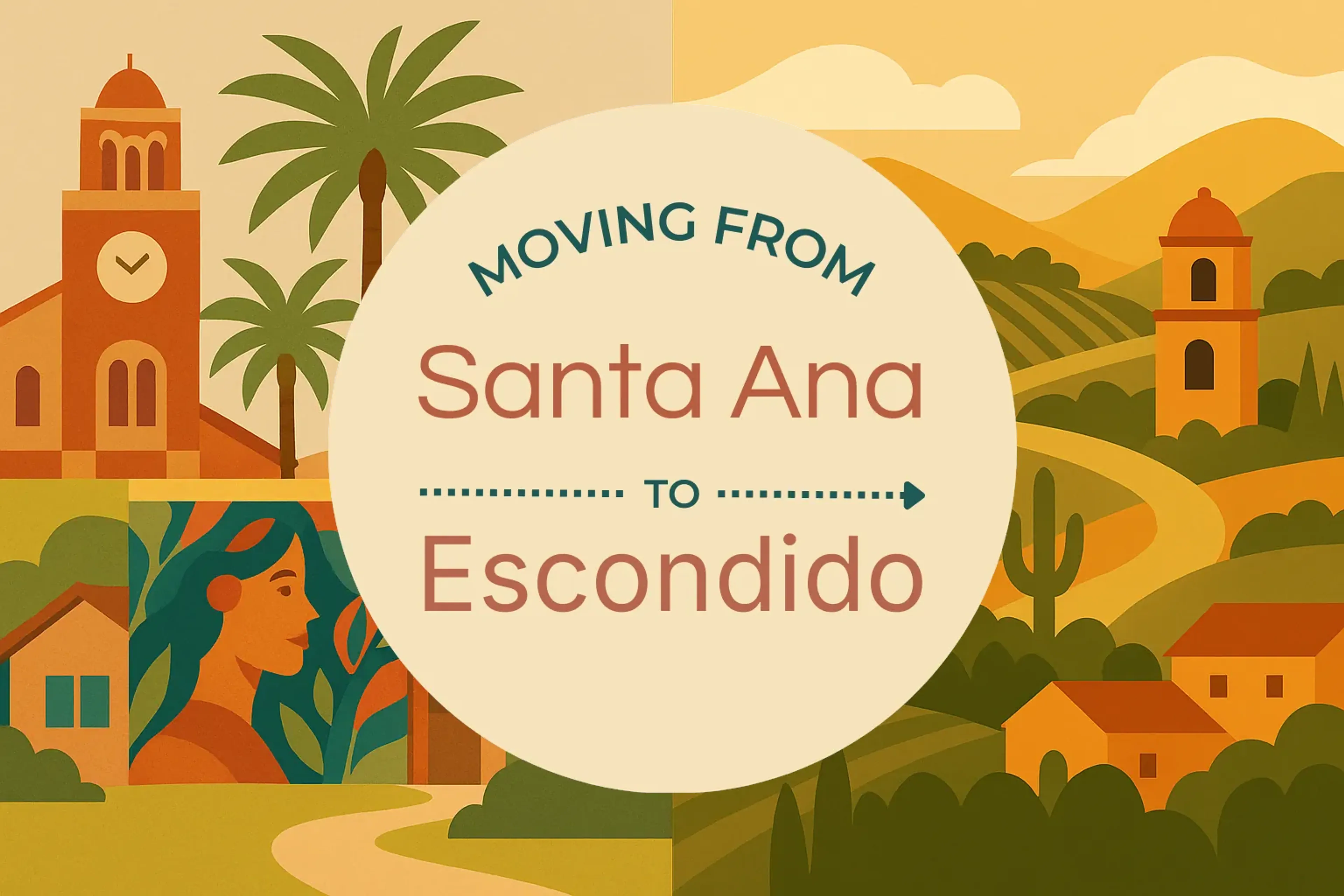 Side-by-side comparison of Santa Ana to Escondido moving companies