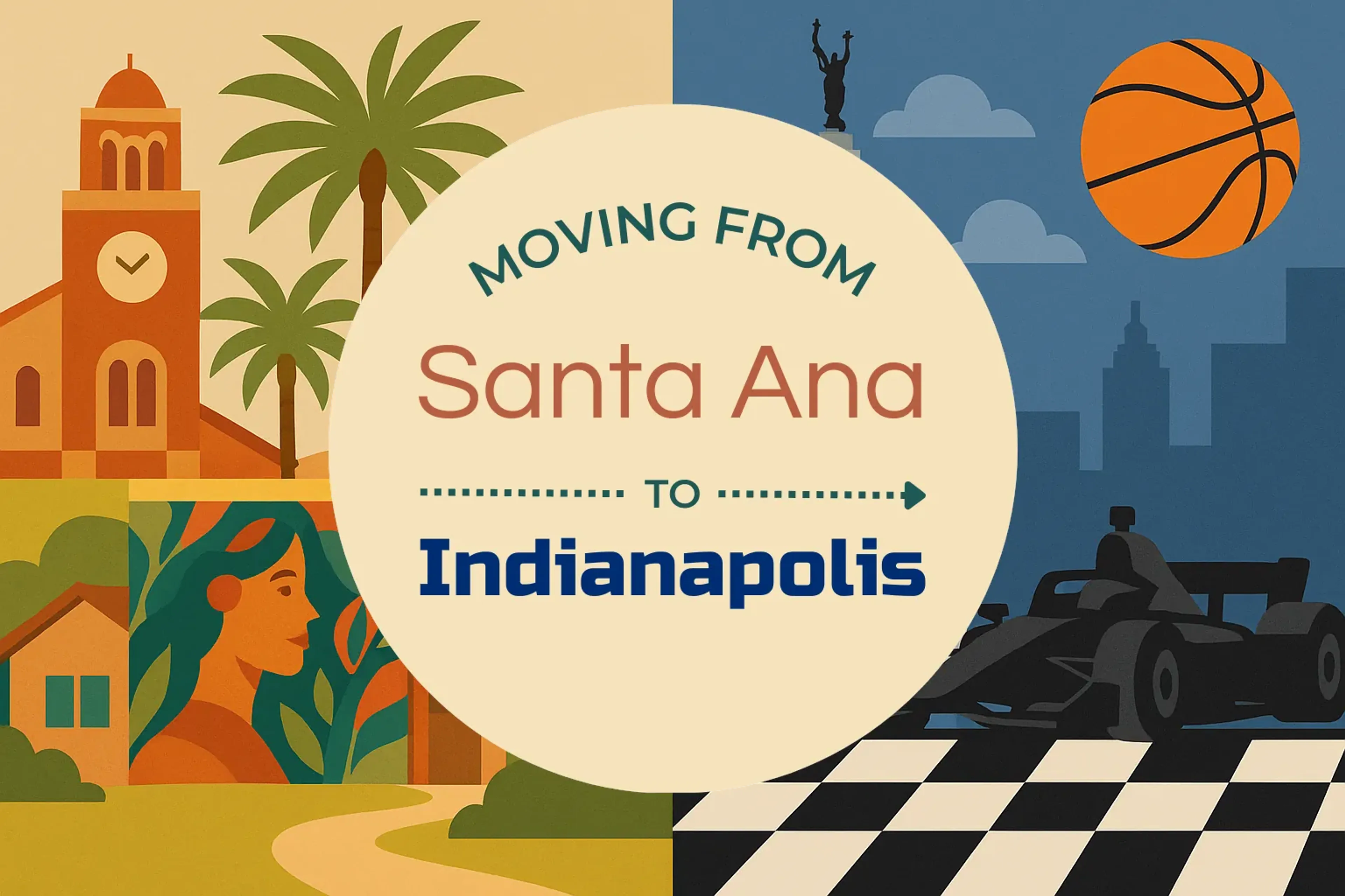 Side-by-side comparison of Santa Ana to Indianapolis moving companies