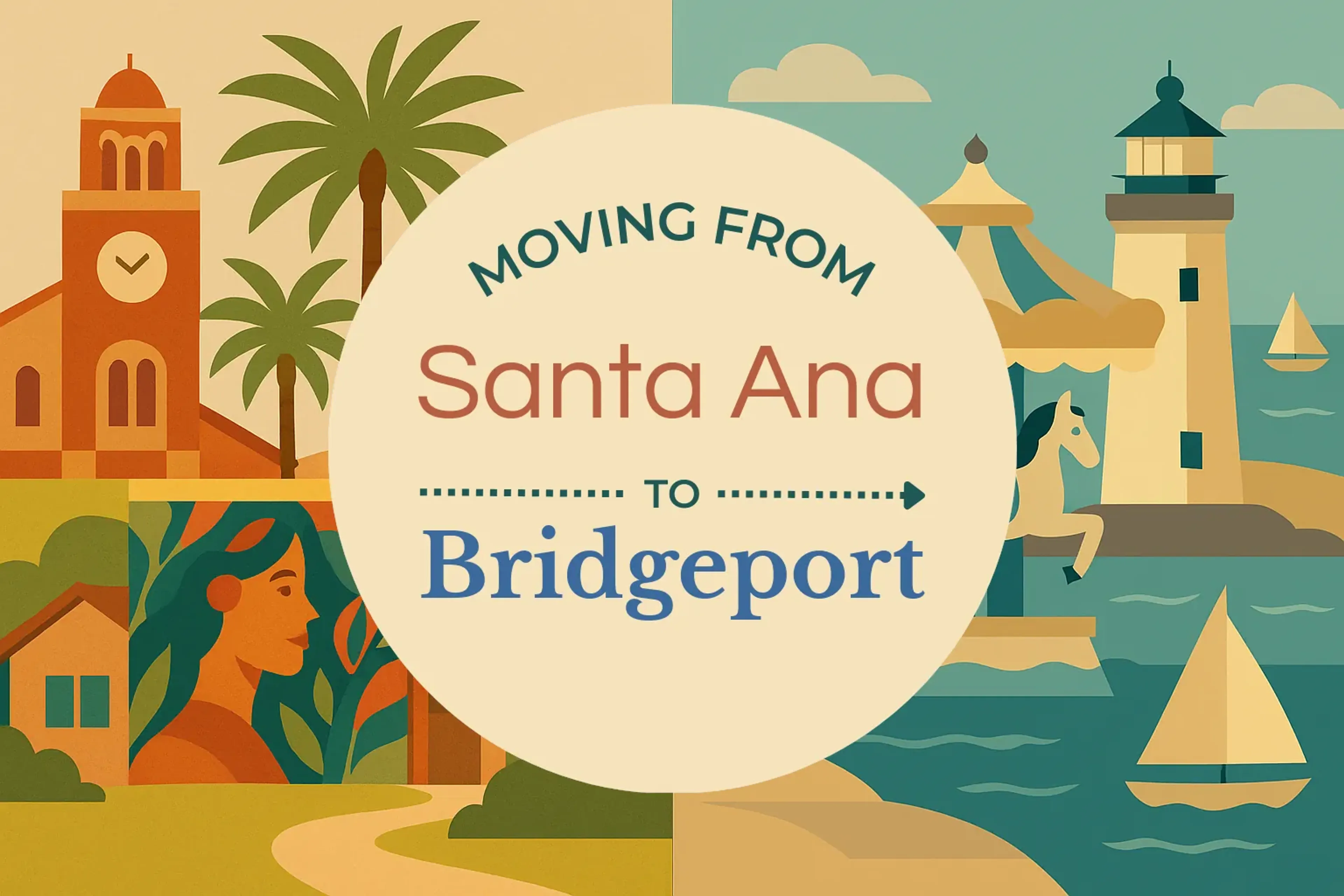 Side-by-side comparison of Santa Ana to Bridgeport moving companies