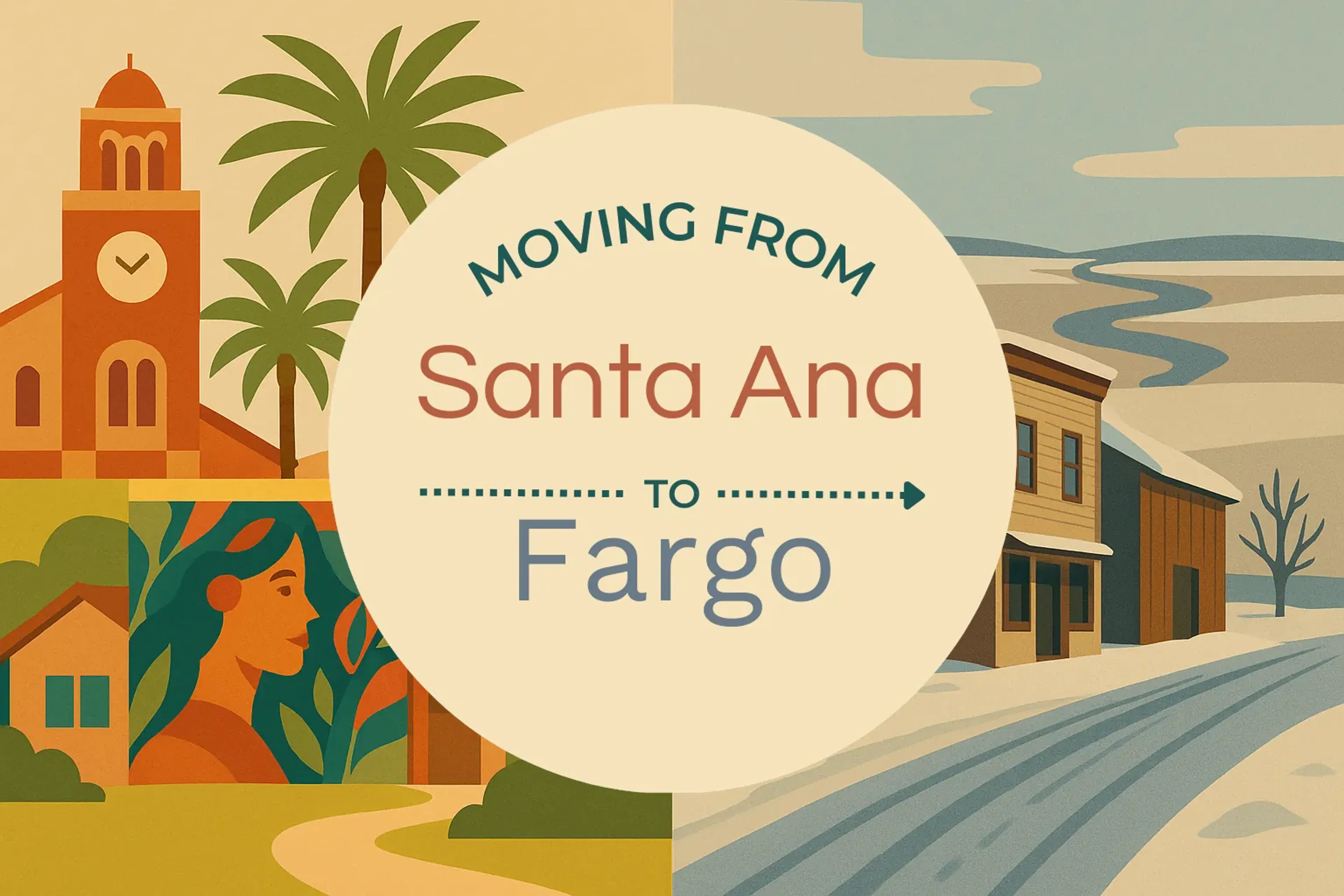 Side-by-side comparison of Santa Ana to Fargo moving companies