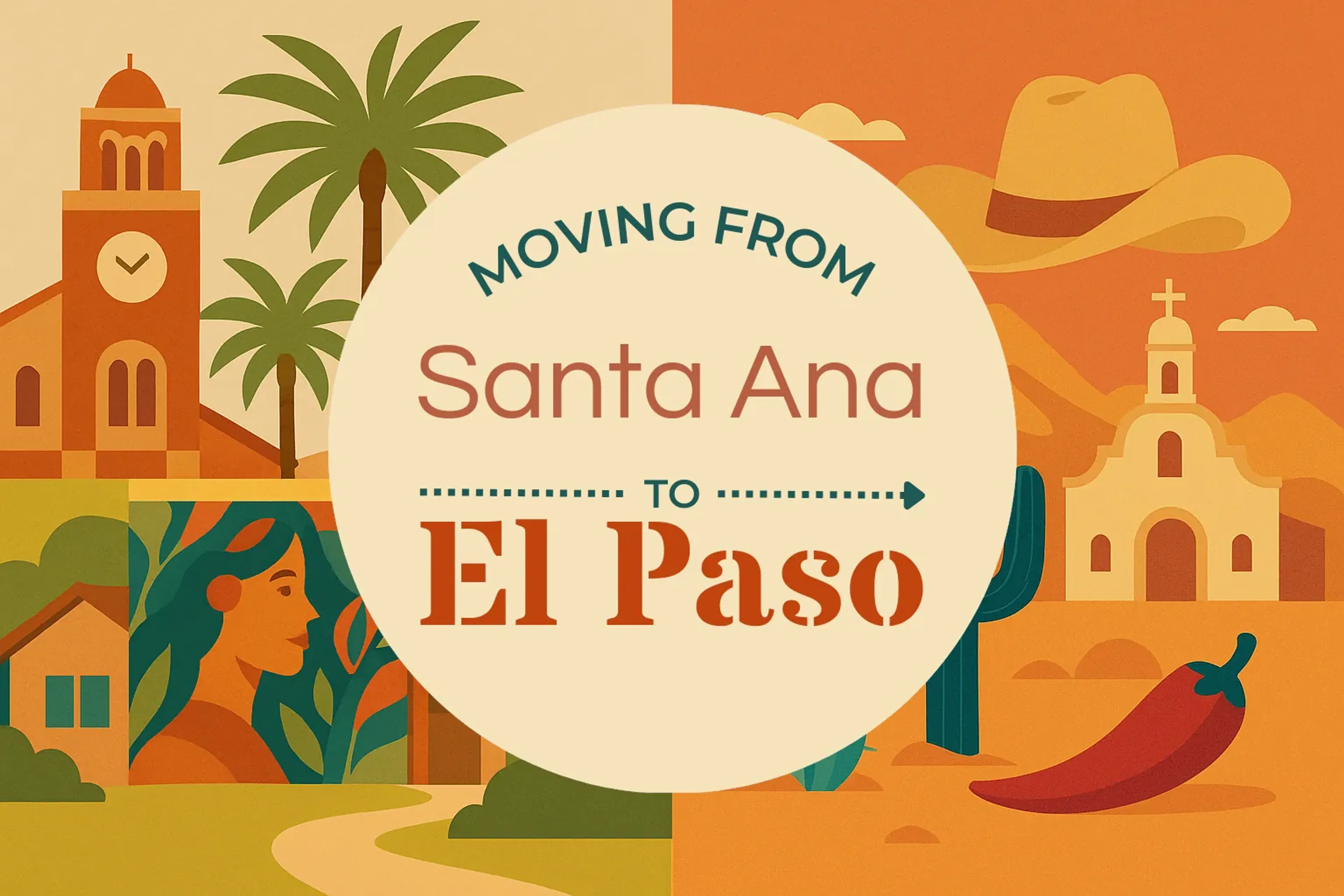 Side-by-side comparison of Santa Ana to El Paso moving companies
