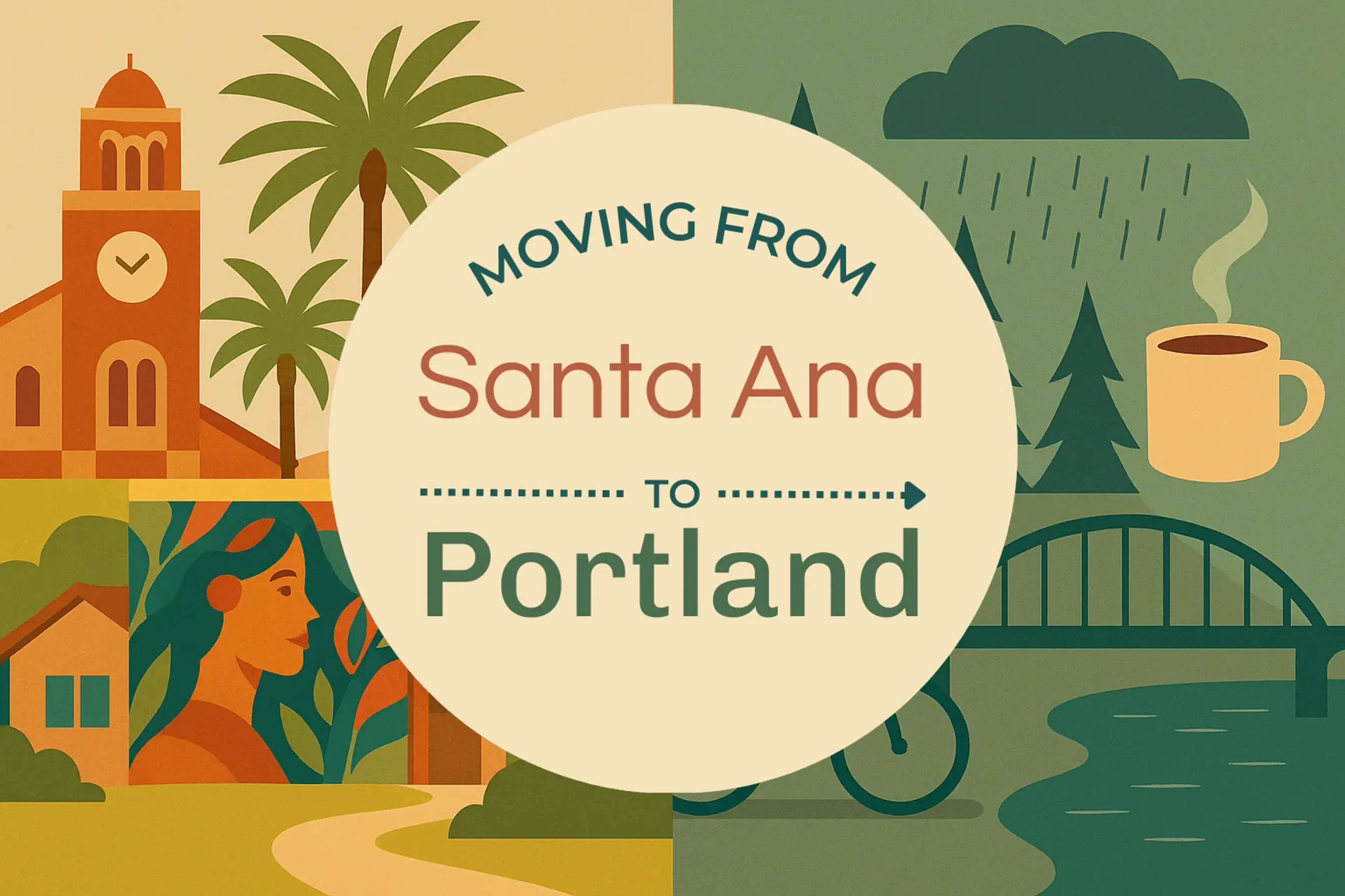 Side-by-side comparison of Santa Ana to Portland moving companies