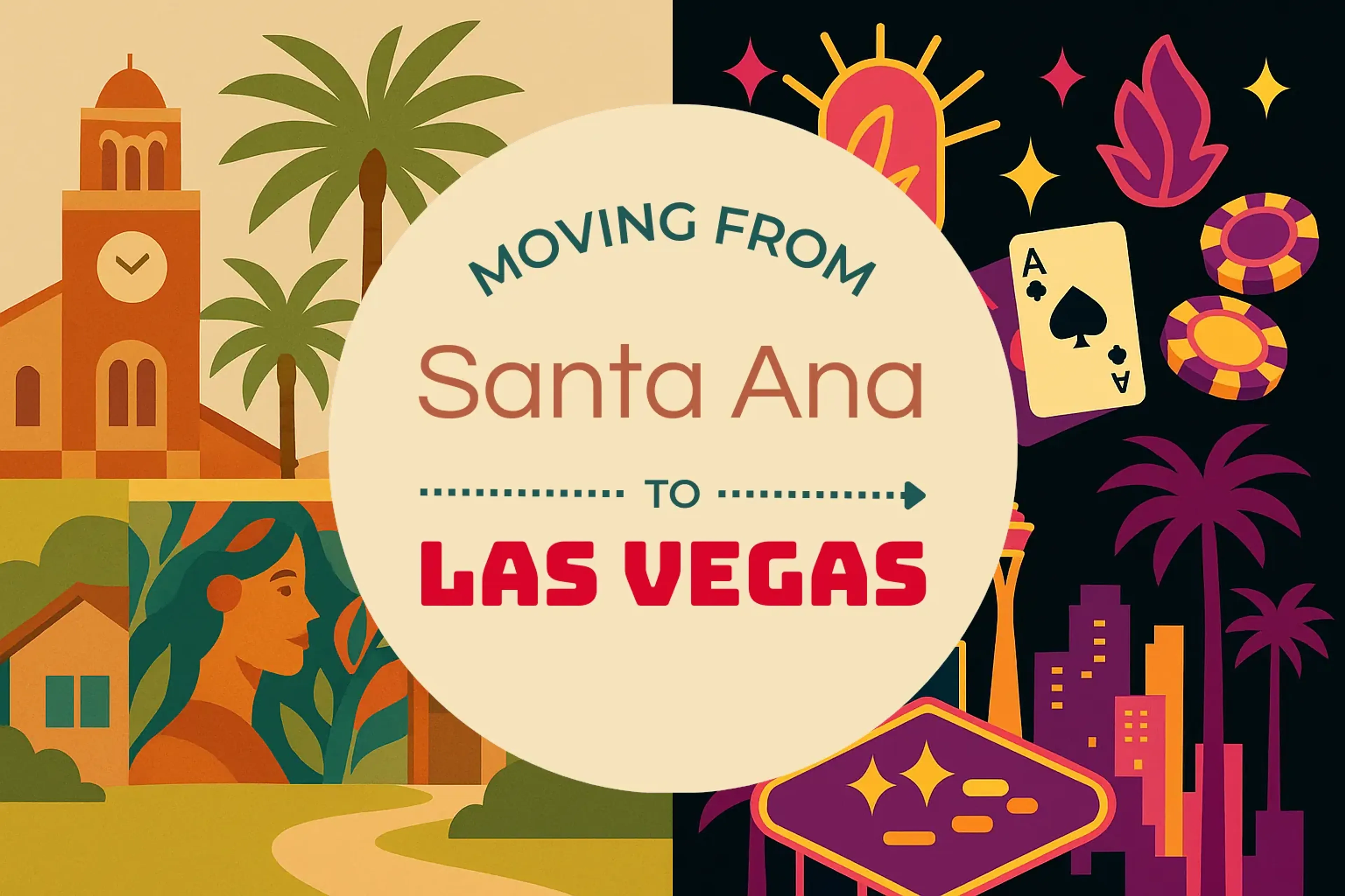 Side-by-side comparison of Santa Ana to Las Vegas moving companies