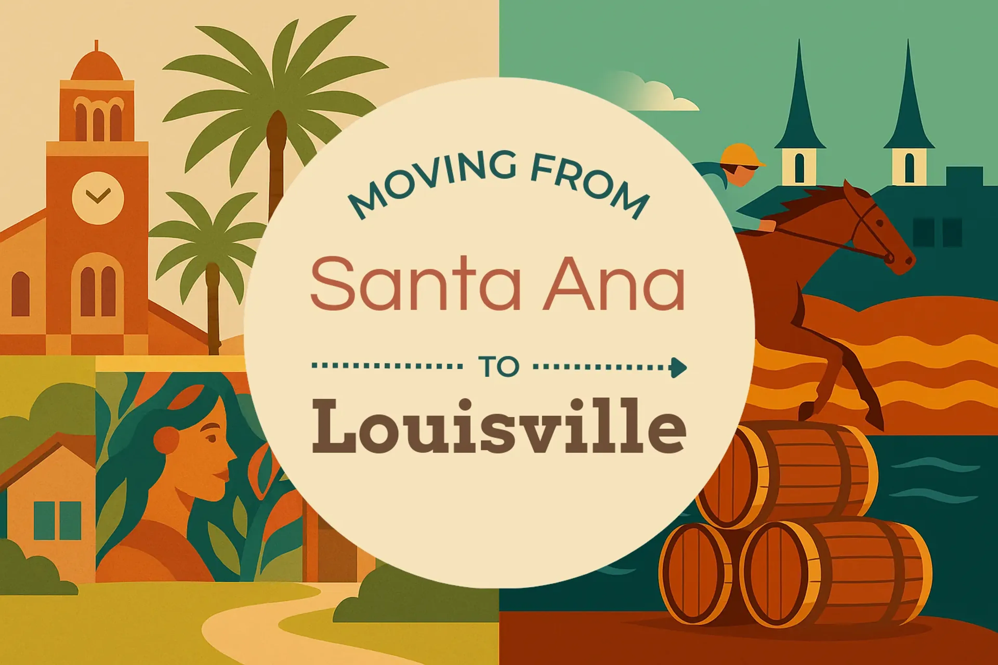 Side-by-side comparison of Santa Ana to Louisville moving companies
