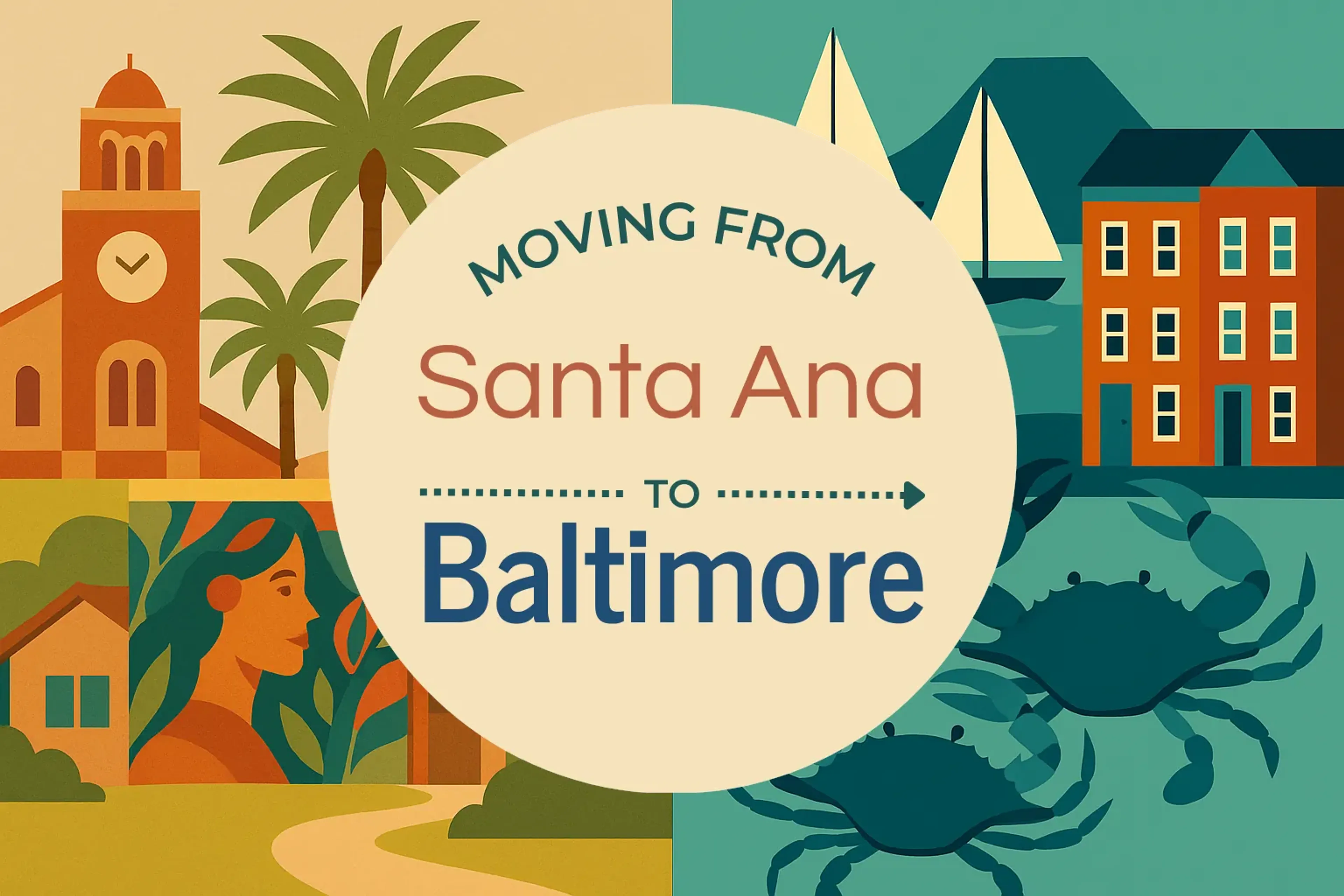 Side-by-side comparison of Santa Ana to Baltimore moving companies