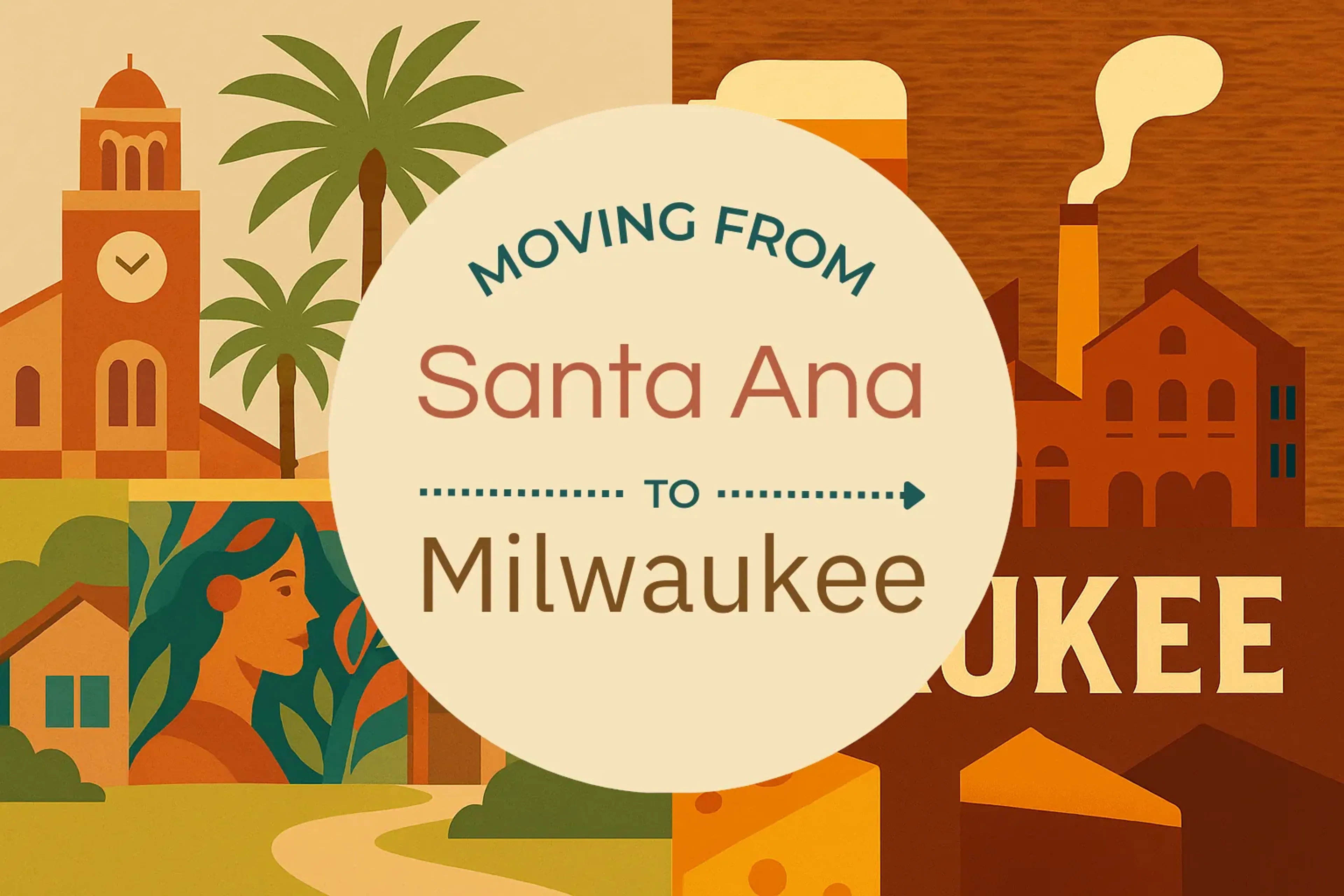 Side-by-side comparison of Santa Ana to Milwaukee moving companies
