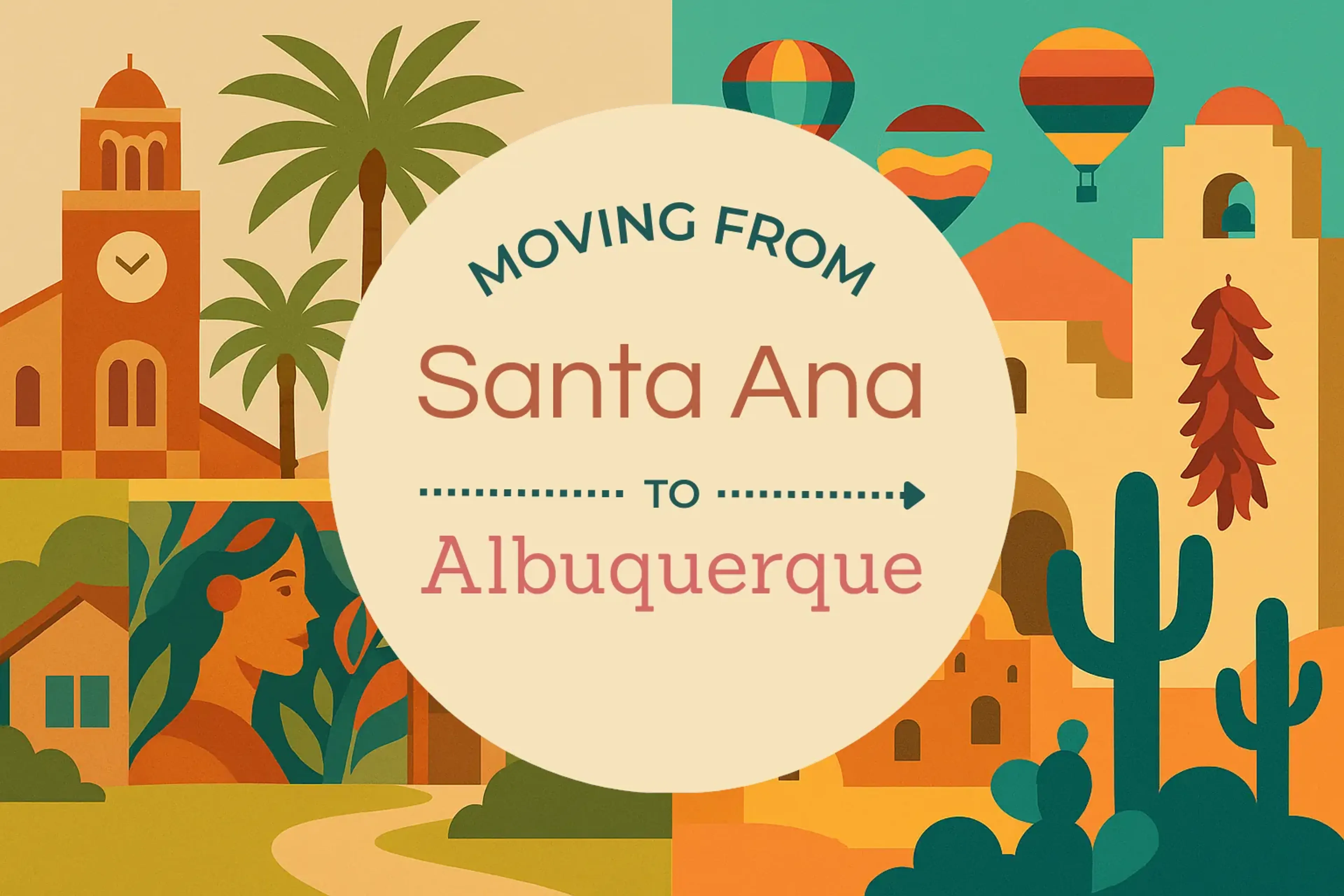 Side-by-side comparison of Santa Ana to Albuquerque moving companies
