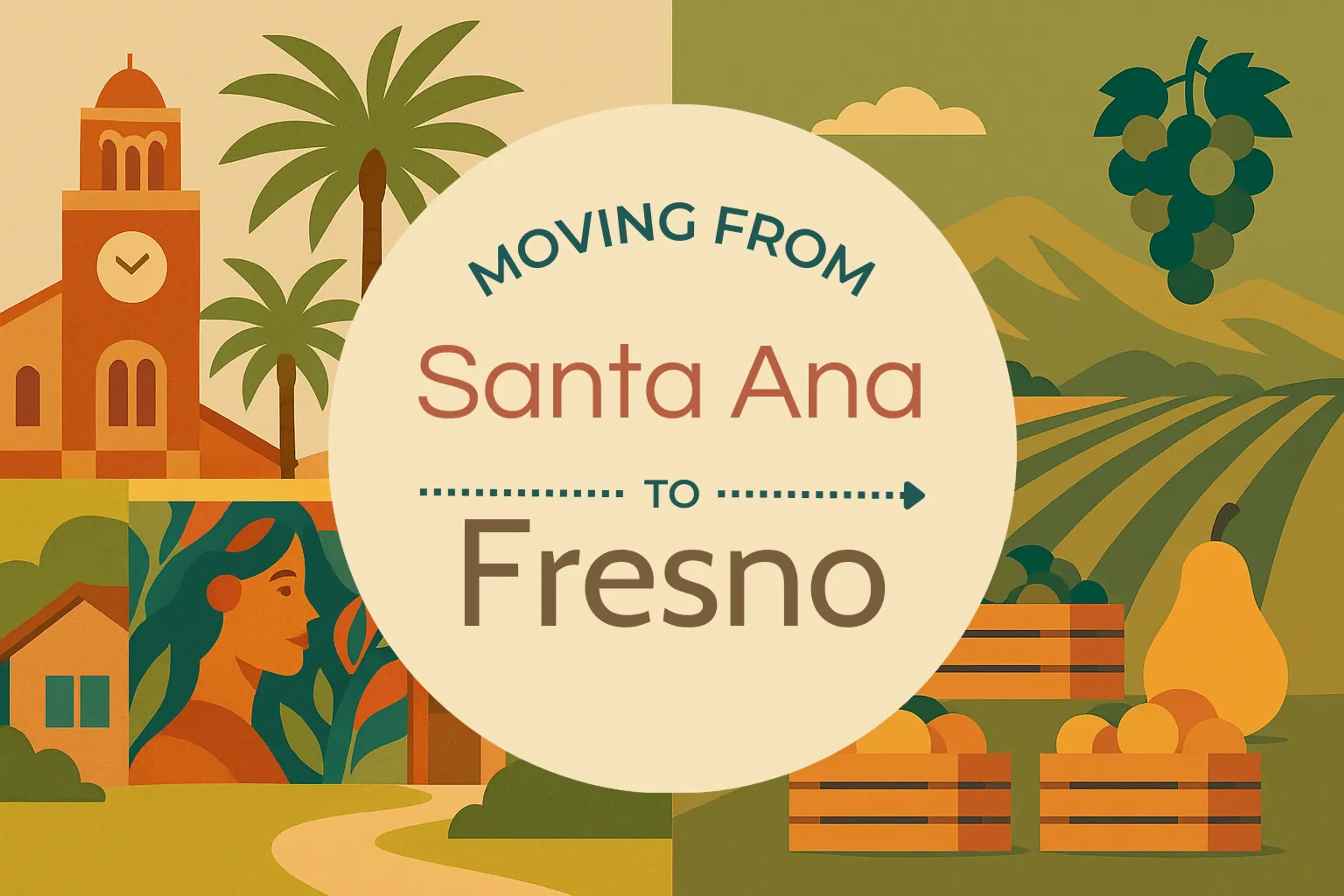Side-by-side comparison of Santa Ana to Fresno moving companies