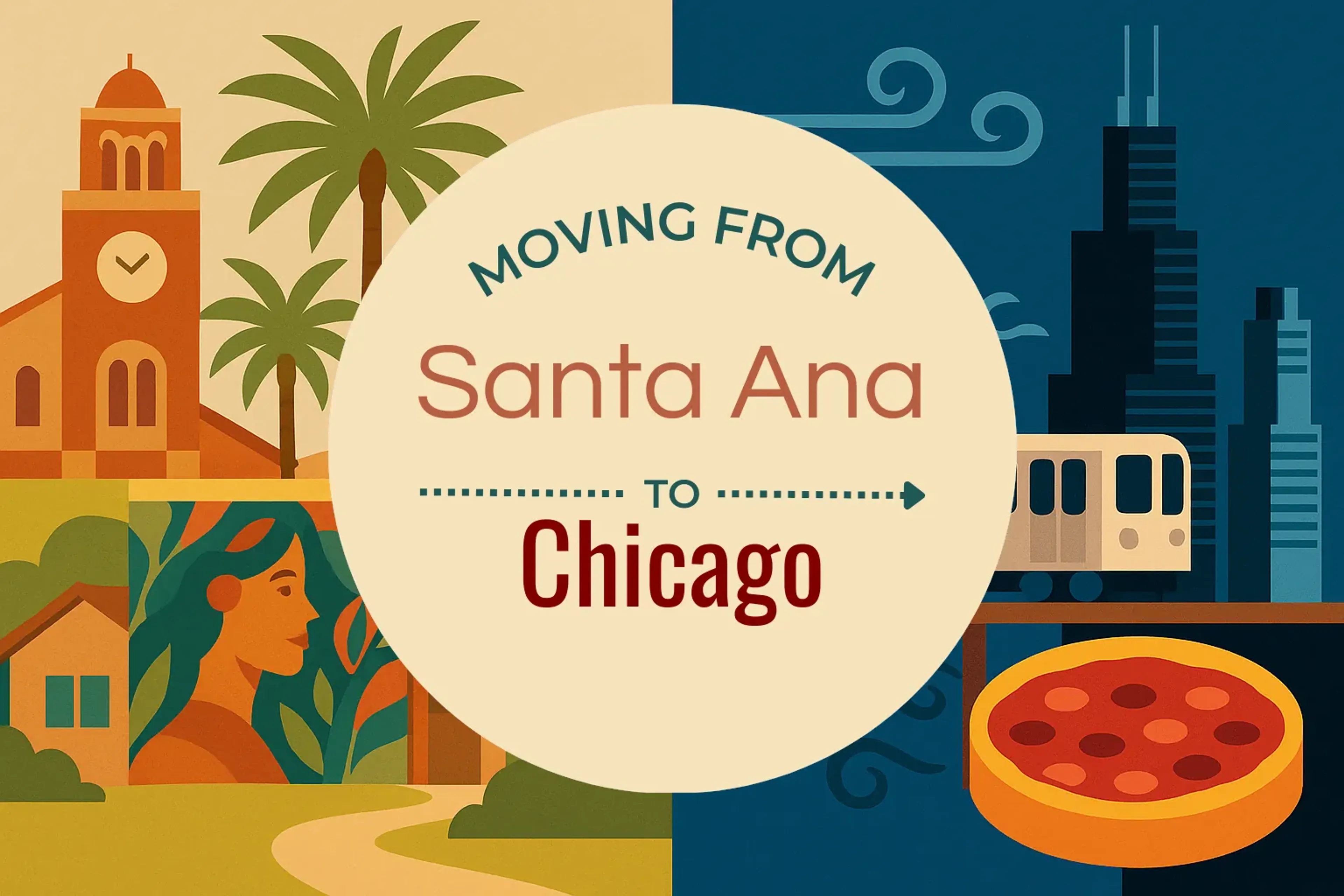 Side-by-side comparison of Santa Ana to Chicago moving companies