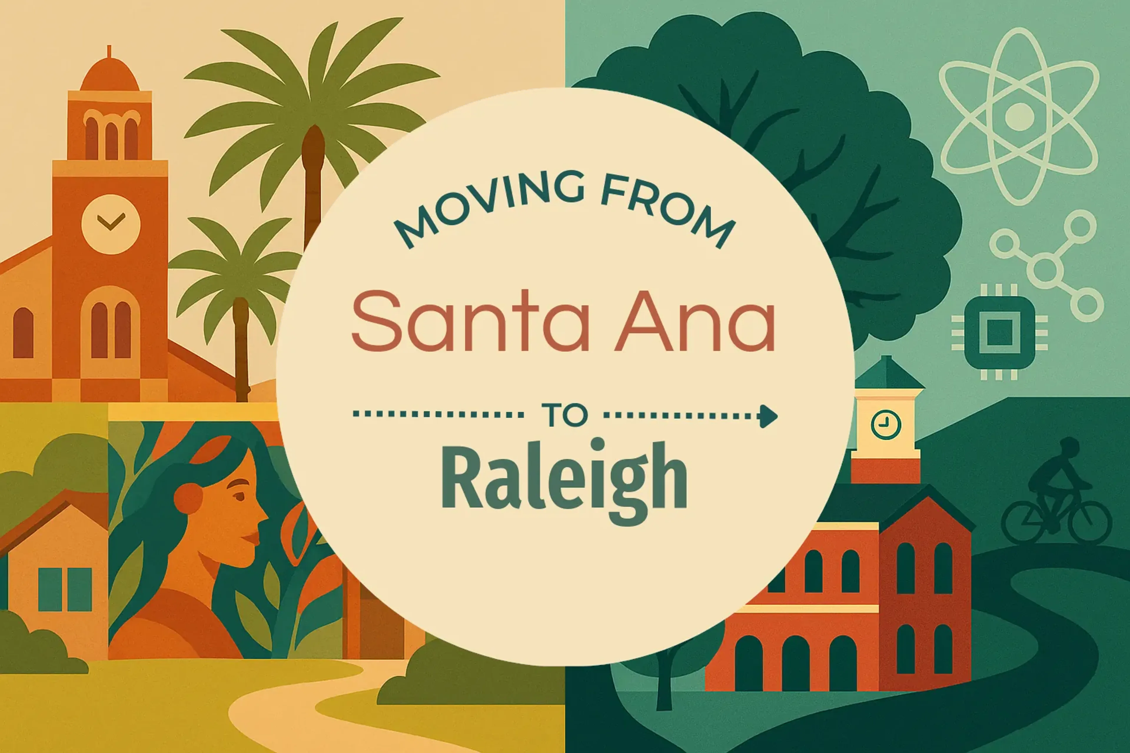 Side-by-side comparison of Santa Ana to Raleigh moving companies