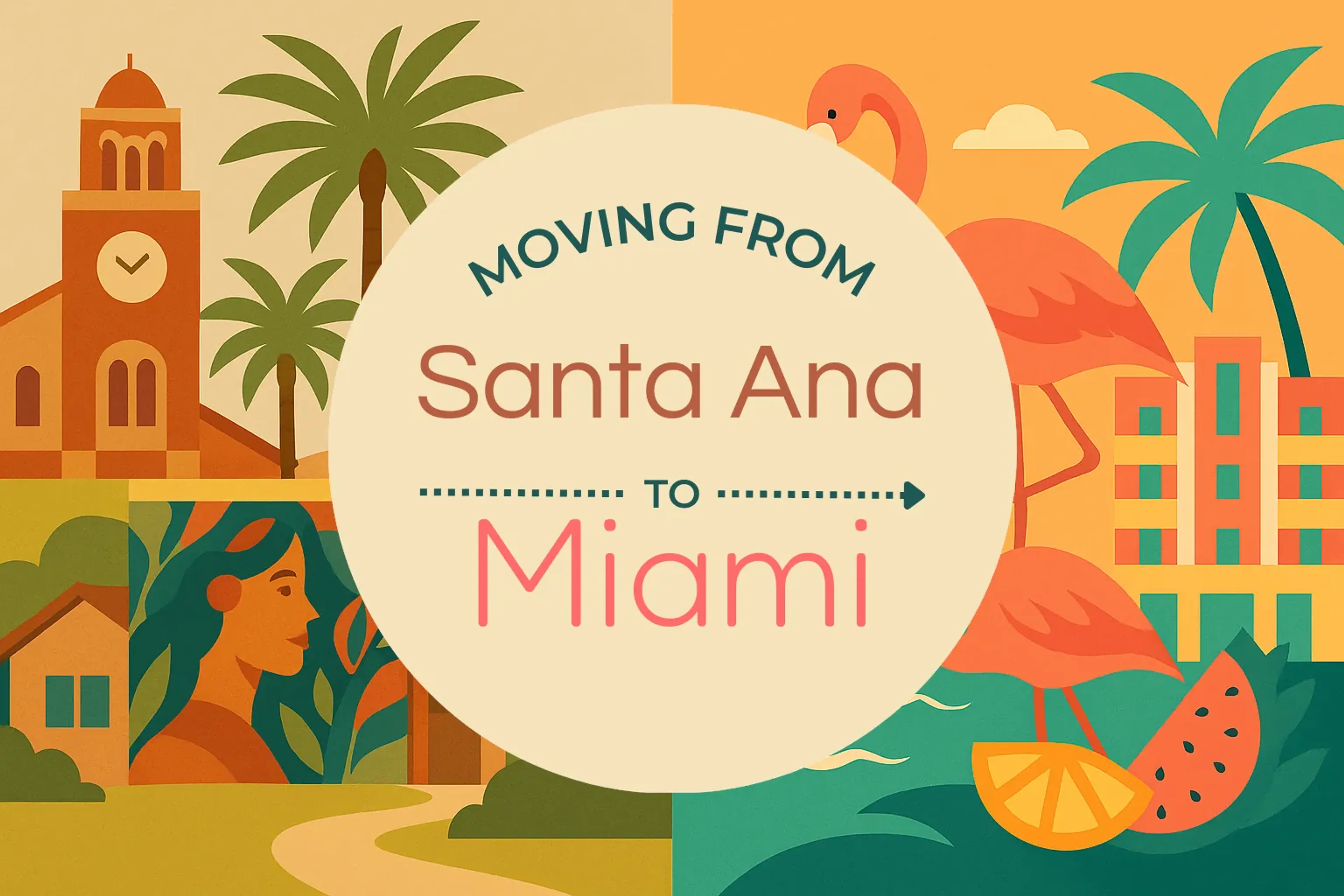 Side-by-side comparison of Santa Ana to Miami moving companies