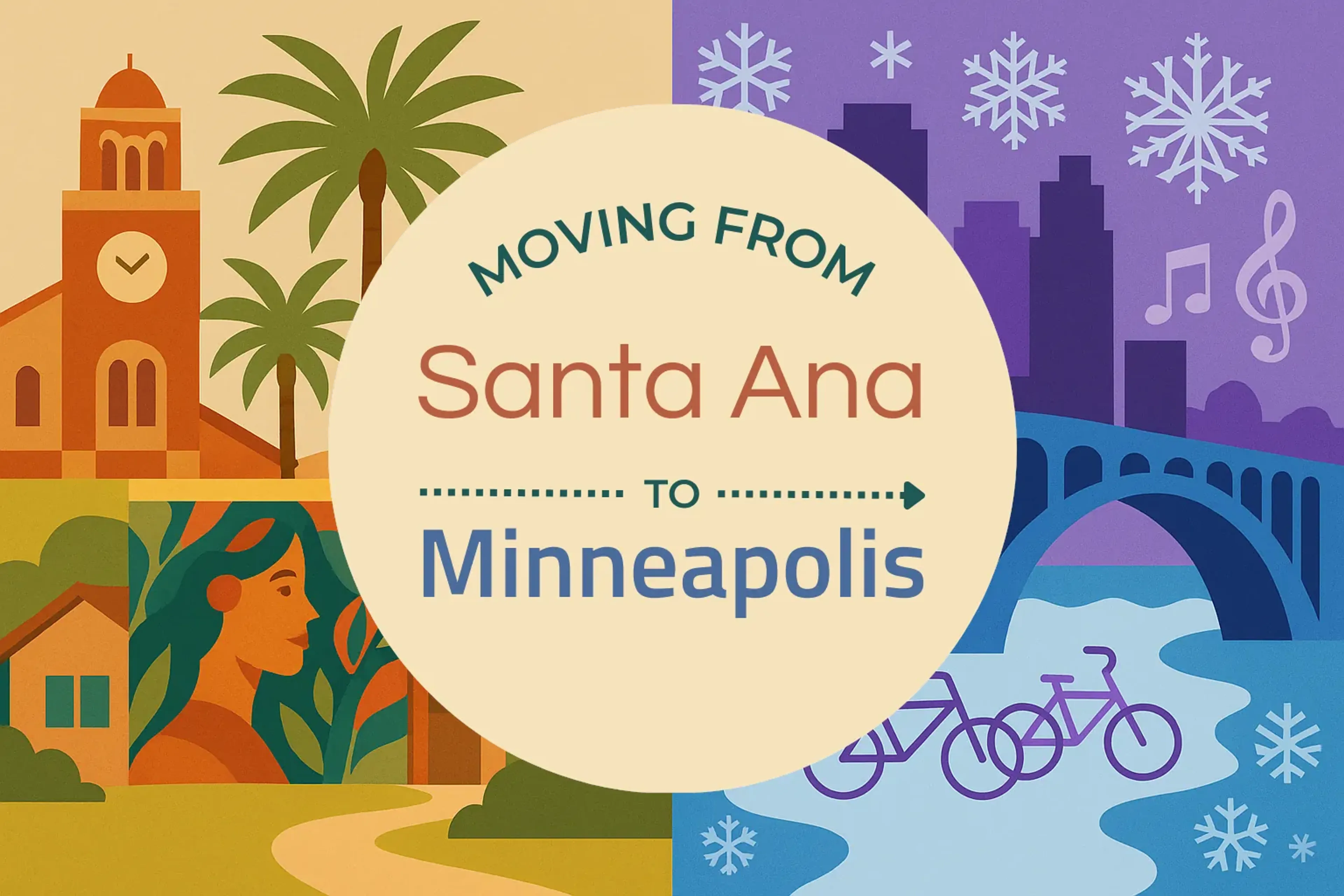 Side-by-side comparison of Santa Ana to Minneapolis moving companies