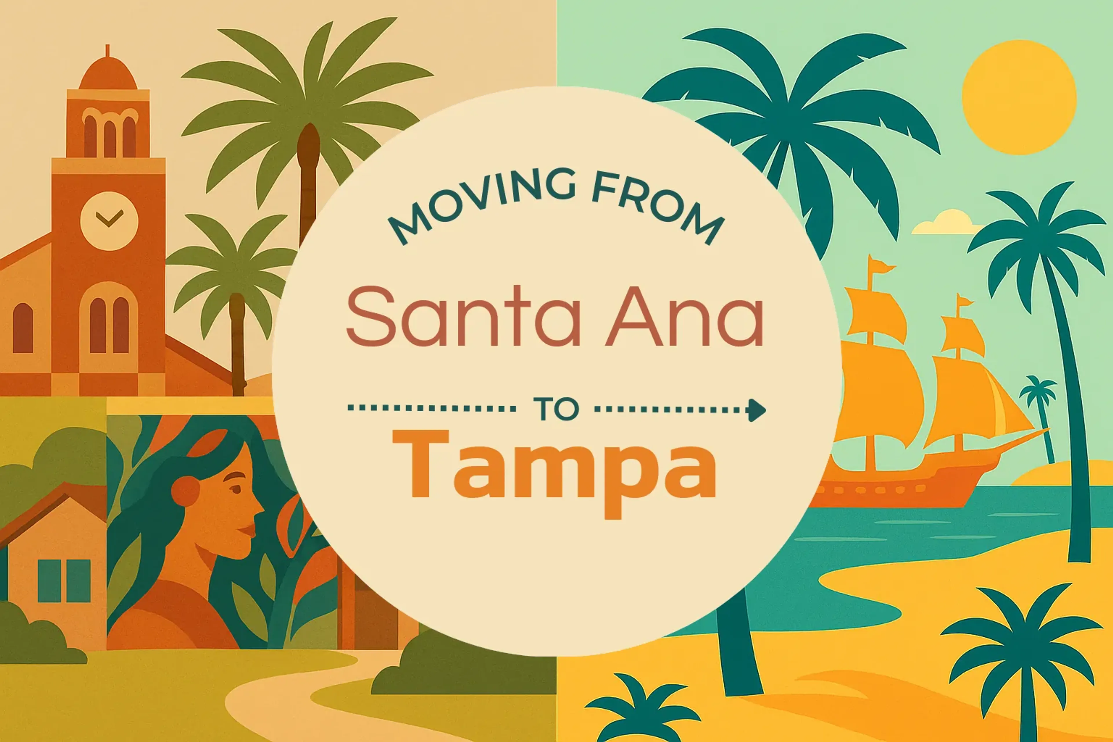 Side-by-side comparison of Santa Ana to Tampa moving companies