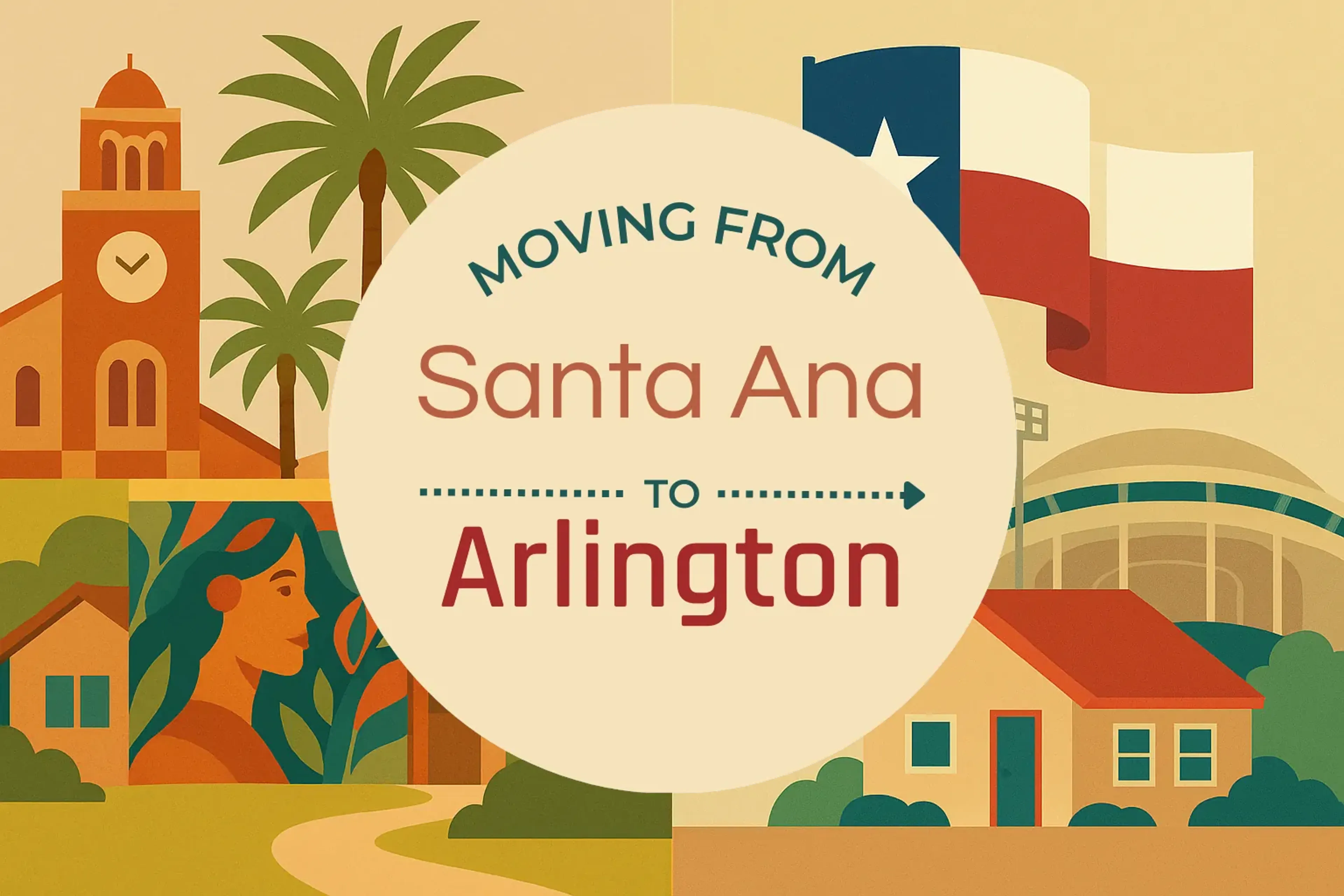Side-by-side comparison of Santa Ana to Arlington moving companies