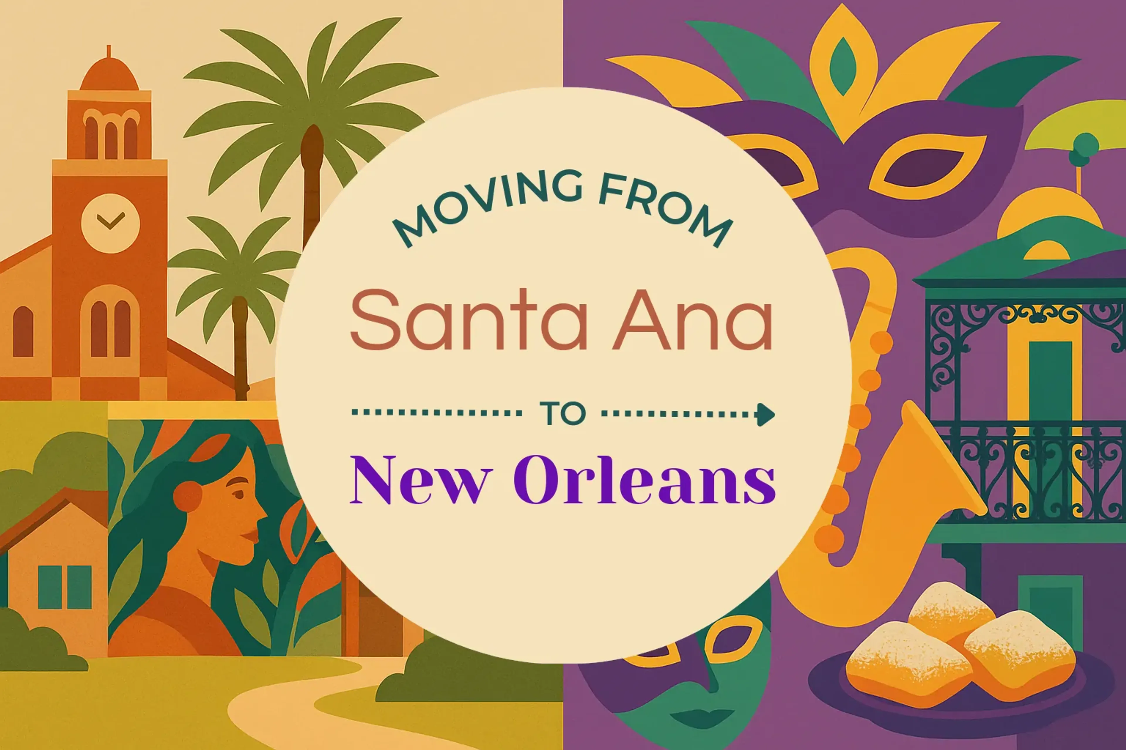 Side-by-side comparison of Santa Ana to New Orleans moving companies