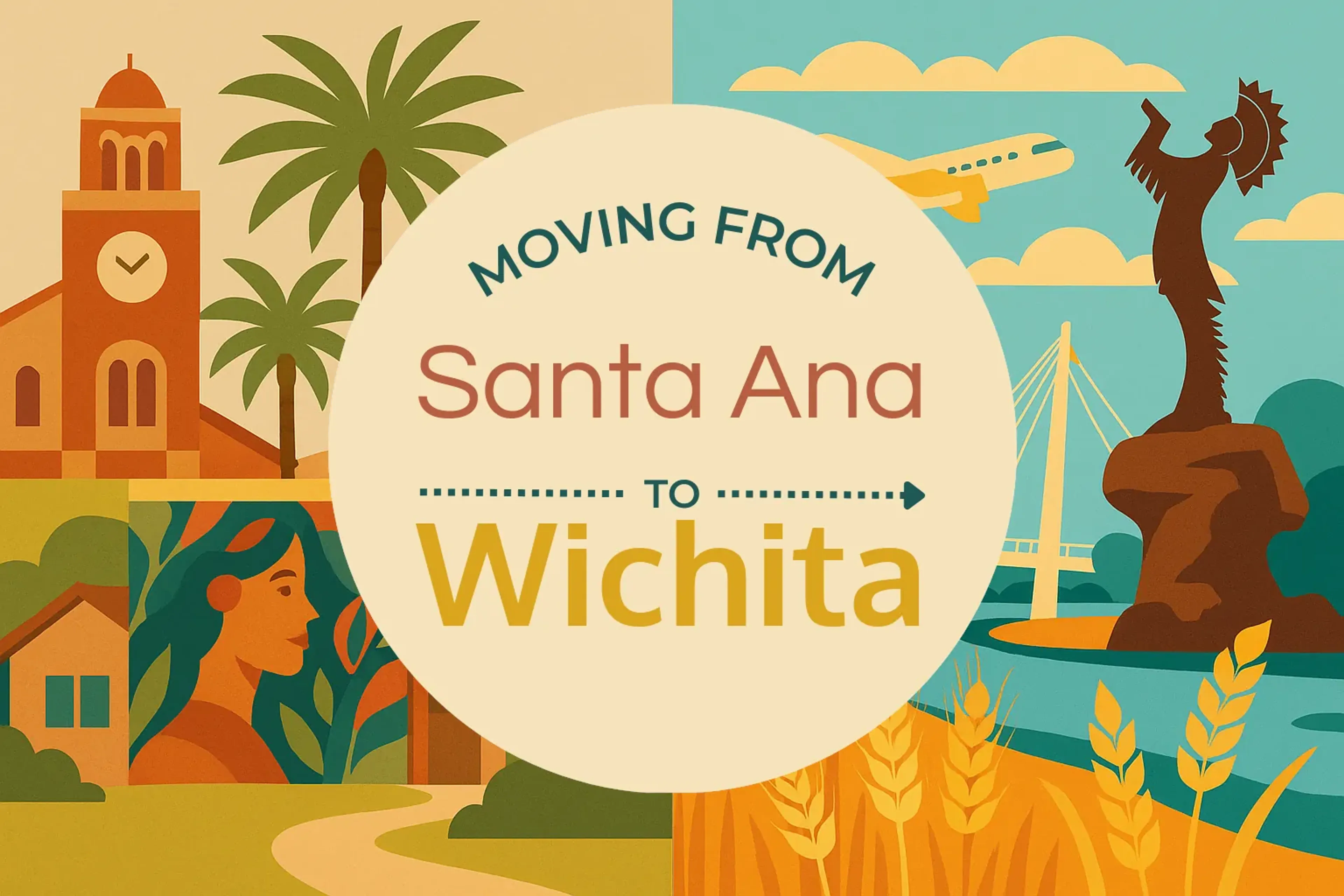 Side-by-side comparison of Santa Ana to Wichita moving companies