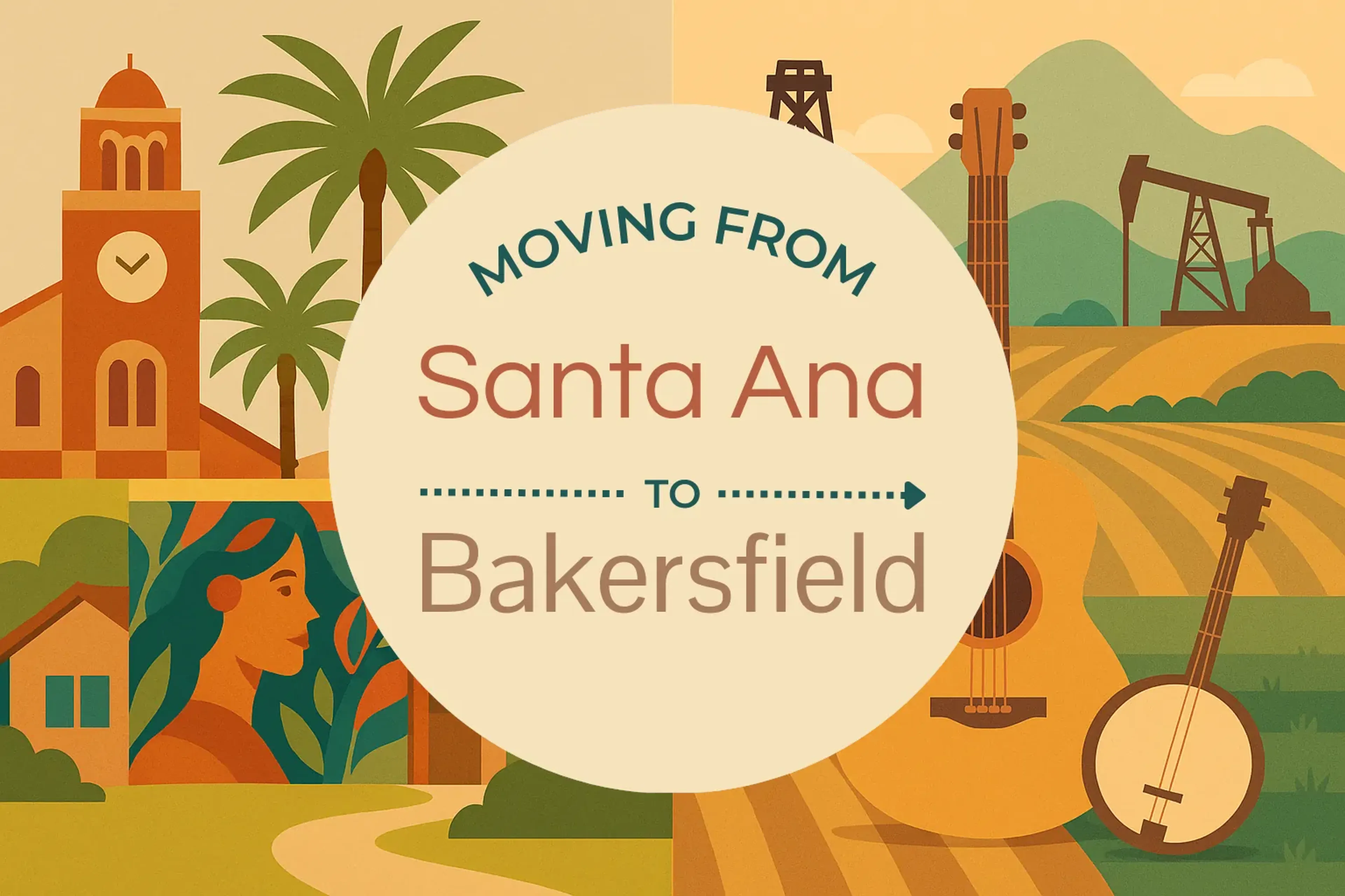 Side-by-side comparison of Santa Ana to Bakersfield moving companies