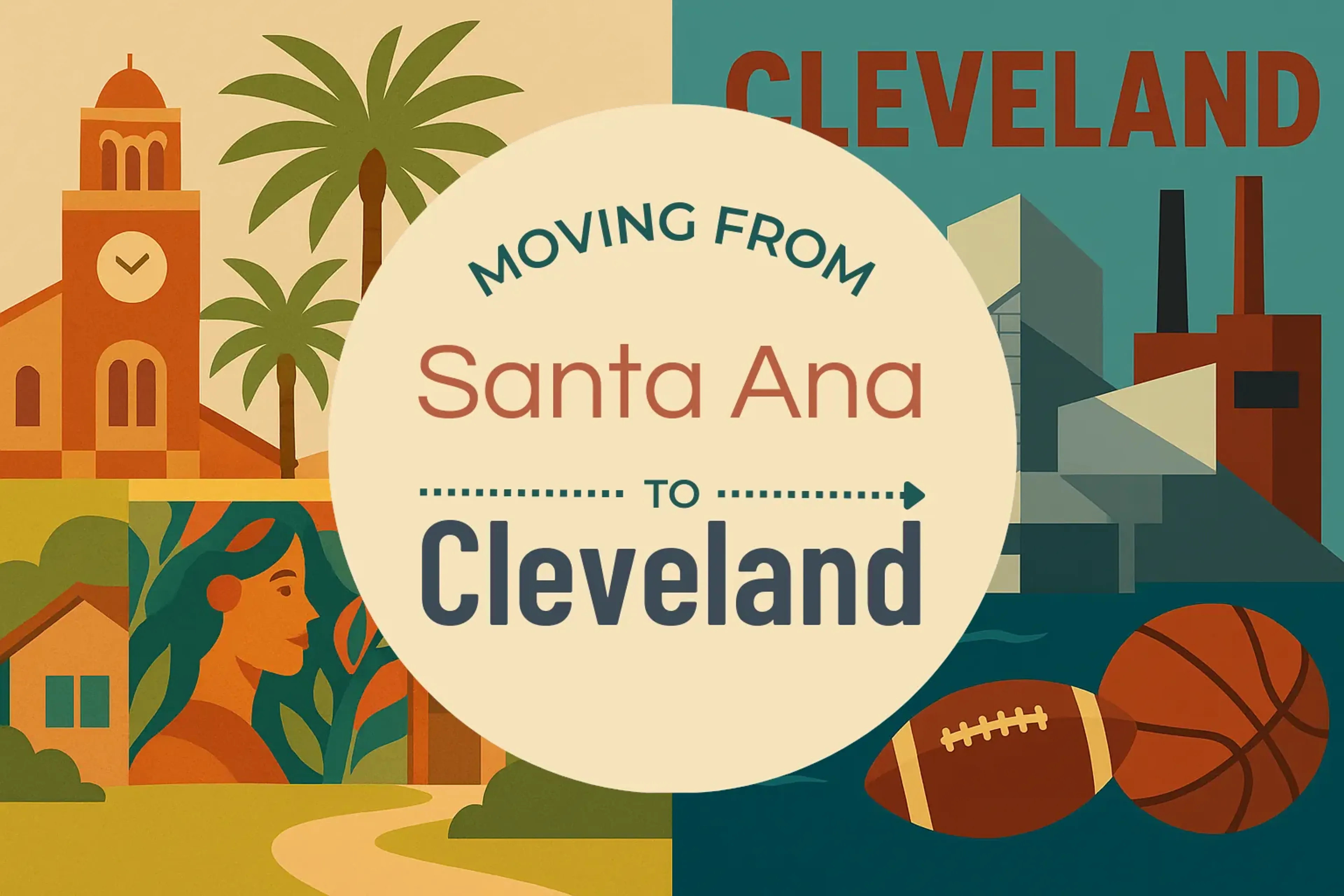 Side-by-side comparison of Santa Ana to Cleveland moving companies